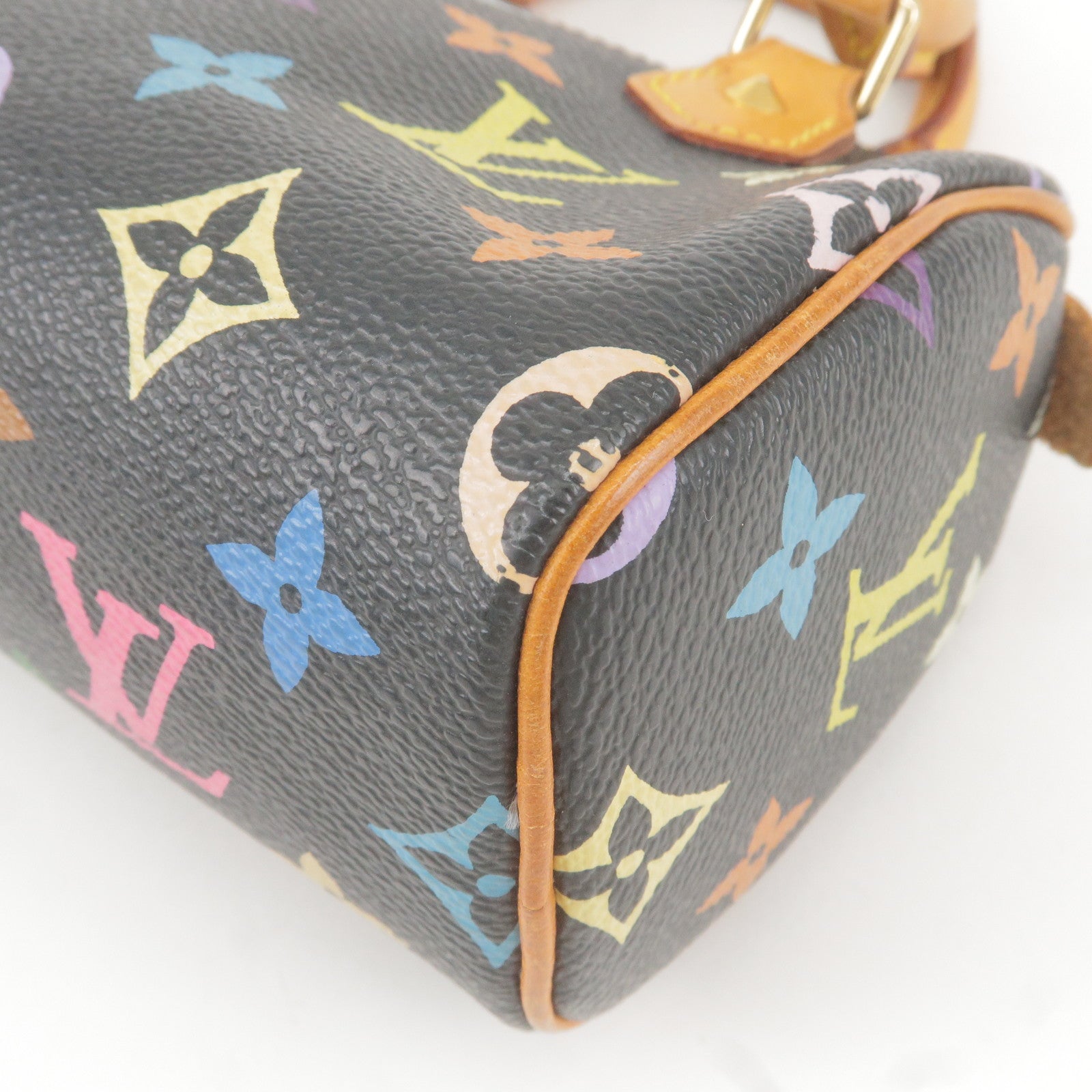 LOUIS VUITTON Mini Speedy 2way Shoulder Handbag Black Multicolor M9264