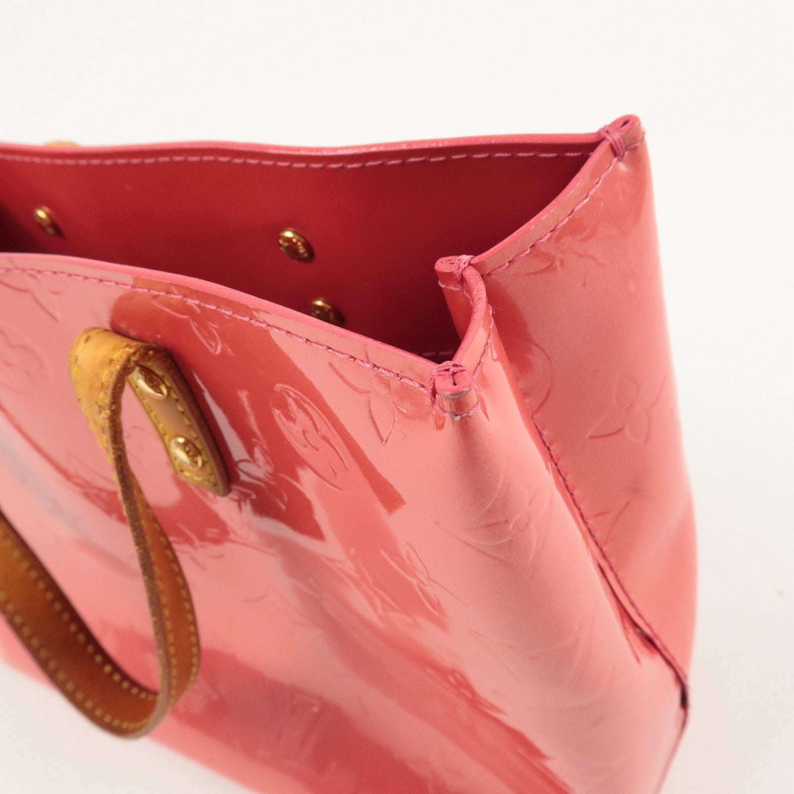 Louis Vuitton Framboise Pink Vernis Monogram Reade PM Mini Tote Bag