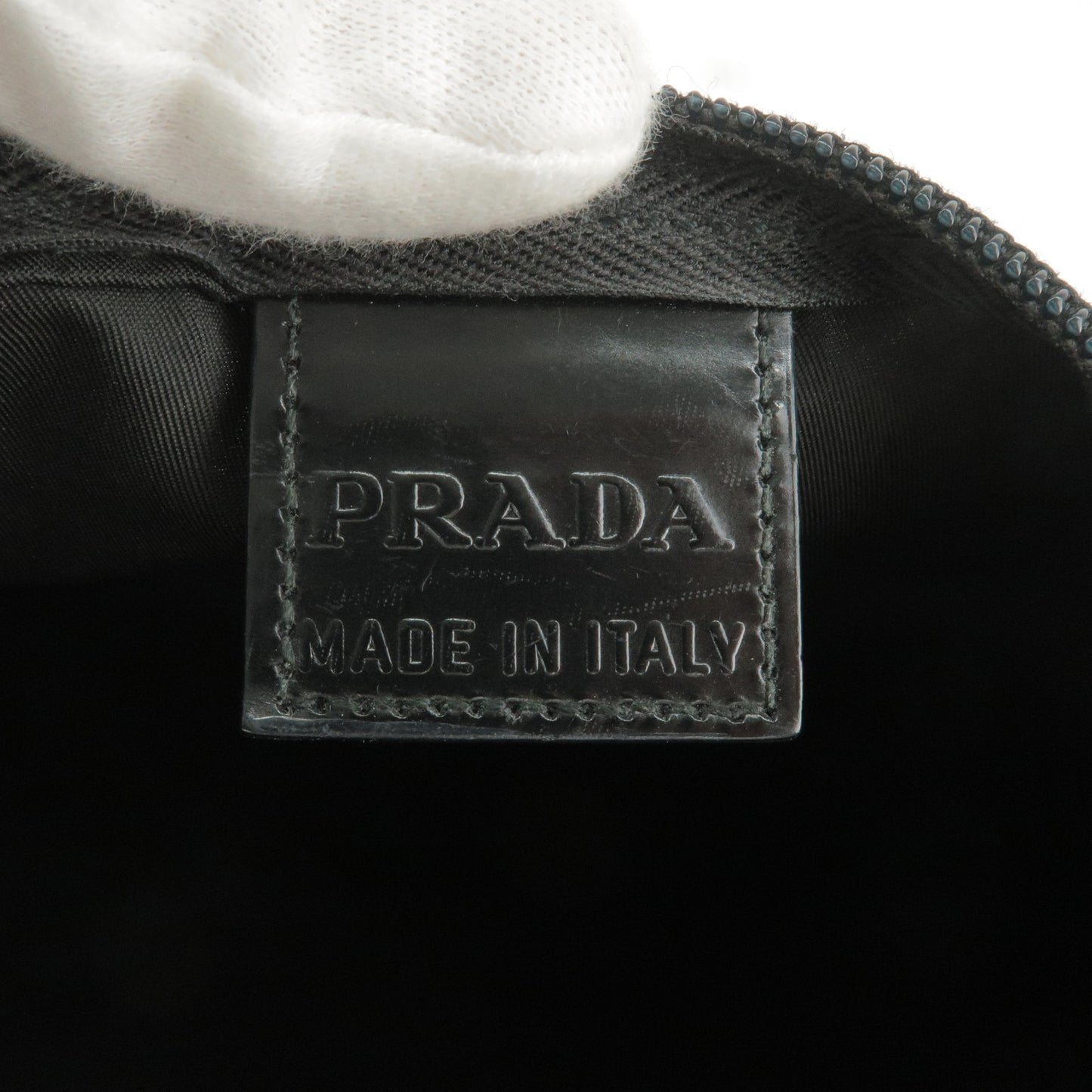 PRADA Set of 3 Logo Nylon Cosmetic Pouch Clutch Bag NERO Black