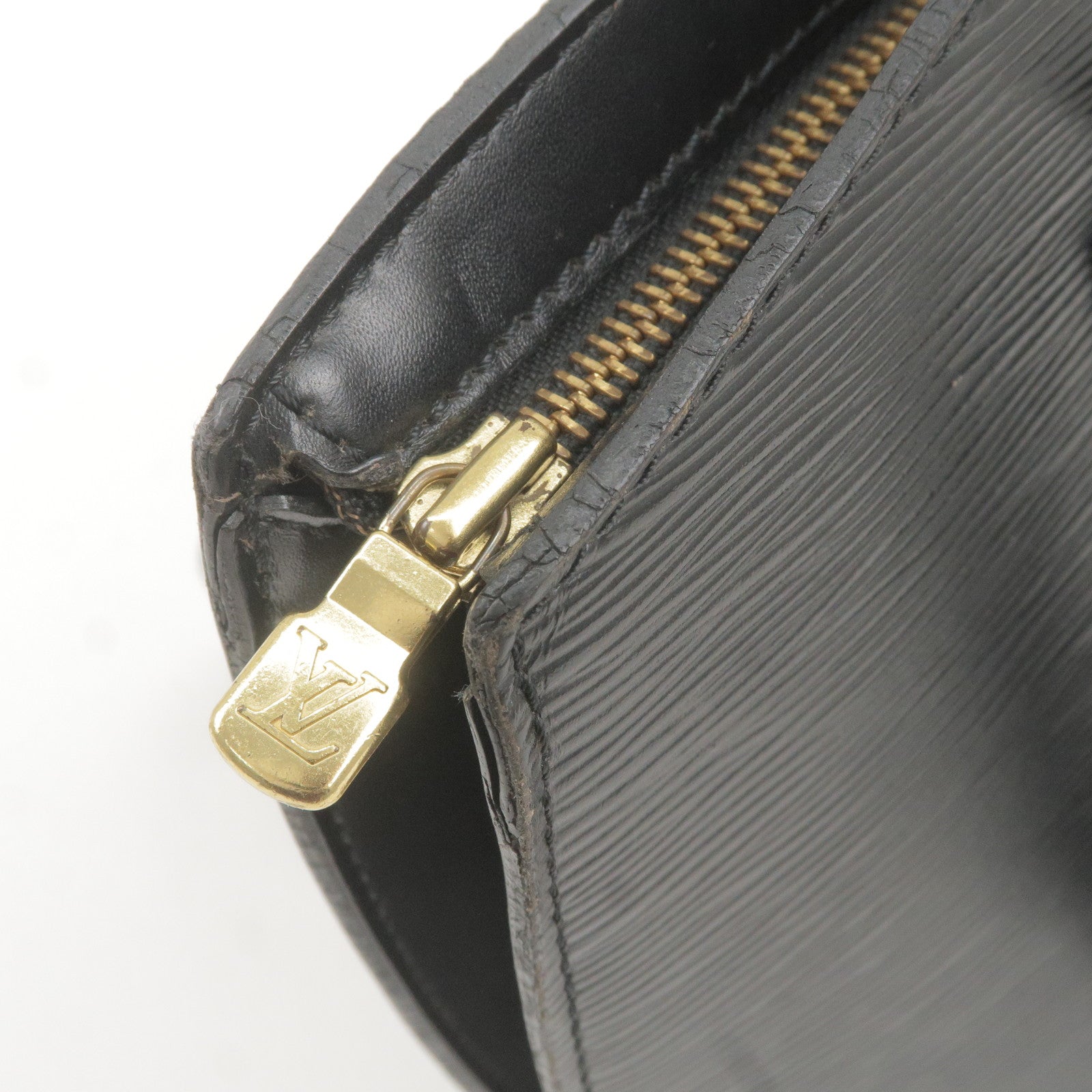 LOUIS VUITTON Saint Jacques Shoulder Bag Epi Leather Black M52262