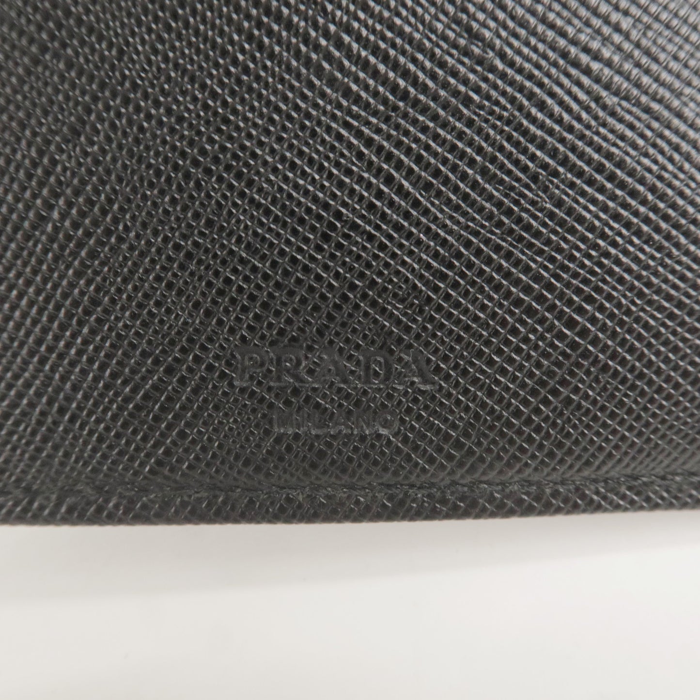 PRADA Logo Nylon Bi-fold Wallet Black M668