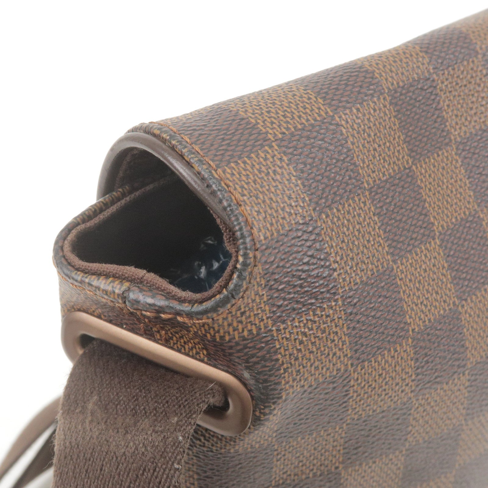 LOUIS VUITTON Damier Ebene Brooklyn PM Shoulder Bag N51210 LV Auth