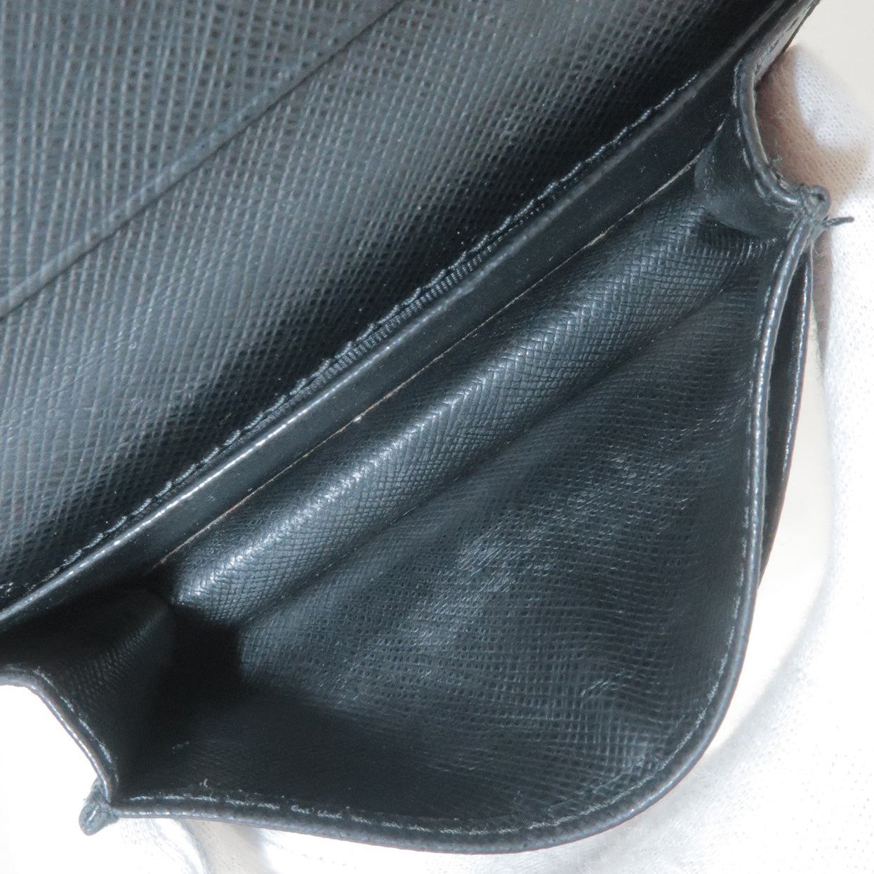 PRADA Logo Leather Card Case Card Holder NERO Black