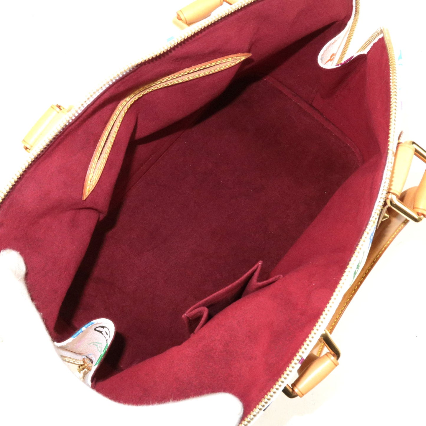 Louis Vuitton Monogram Multi Color Alma Hand Bag Blanc M92647