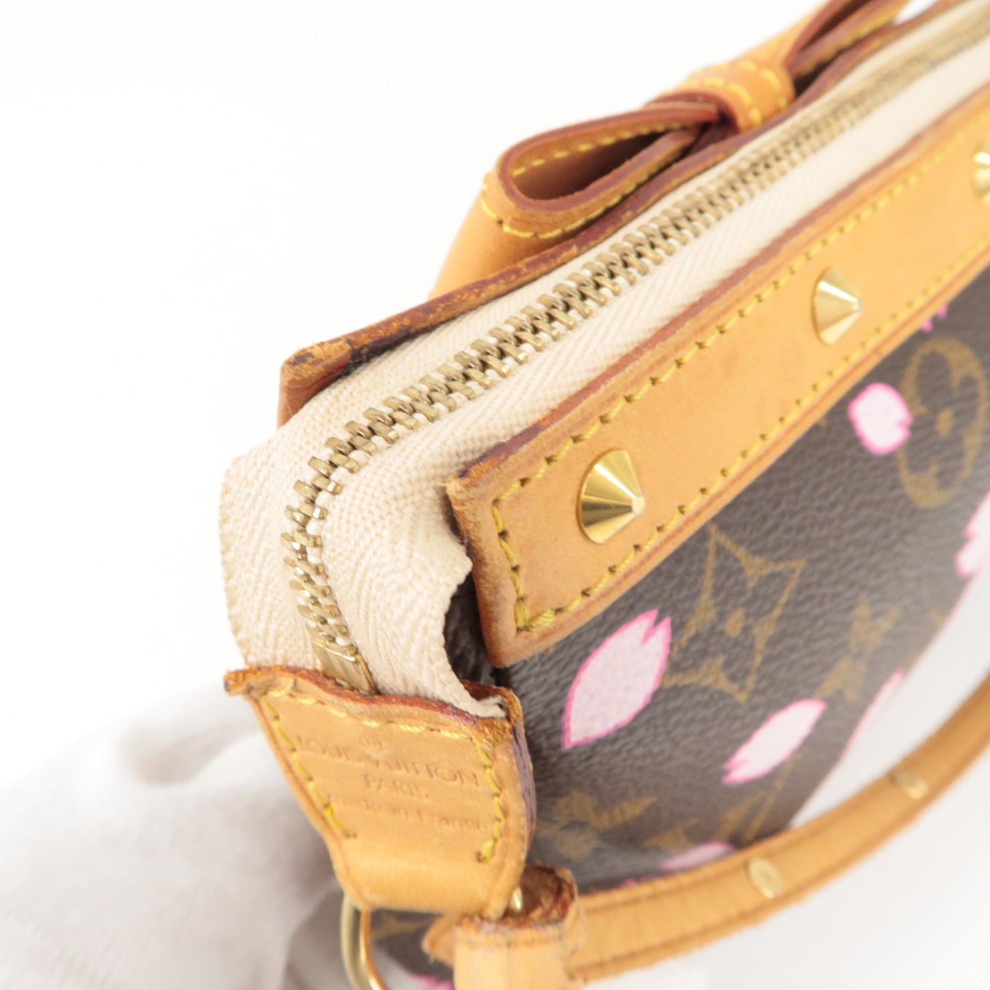 Louis Vuitton Cherry Blossom Pochette Accessoires Wristlet Pouch Bag  199lvsW 