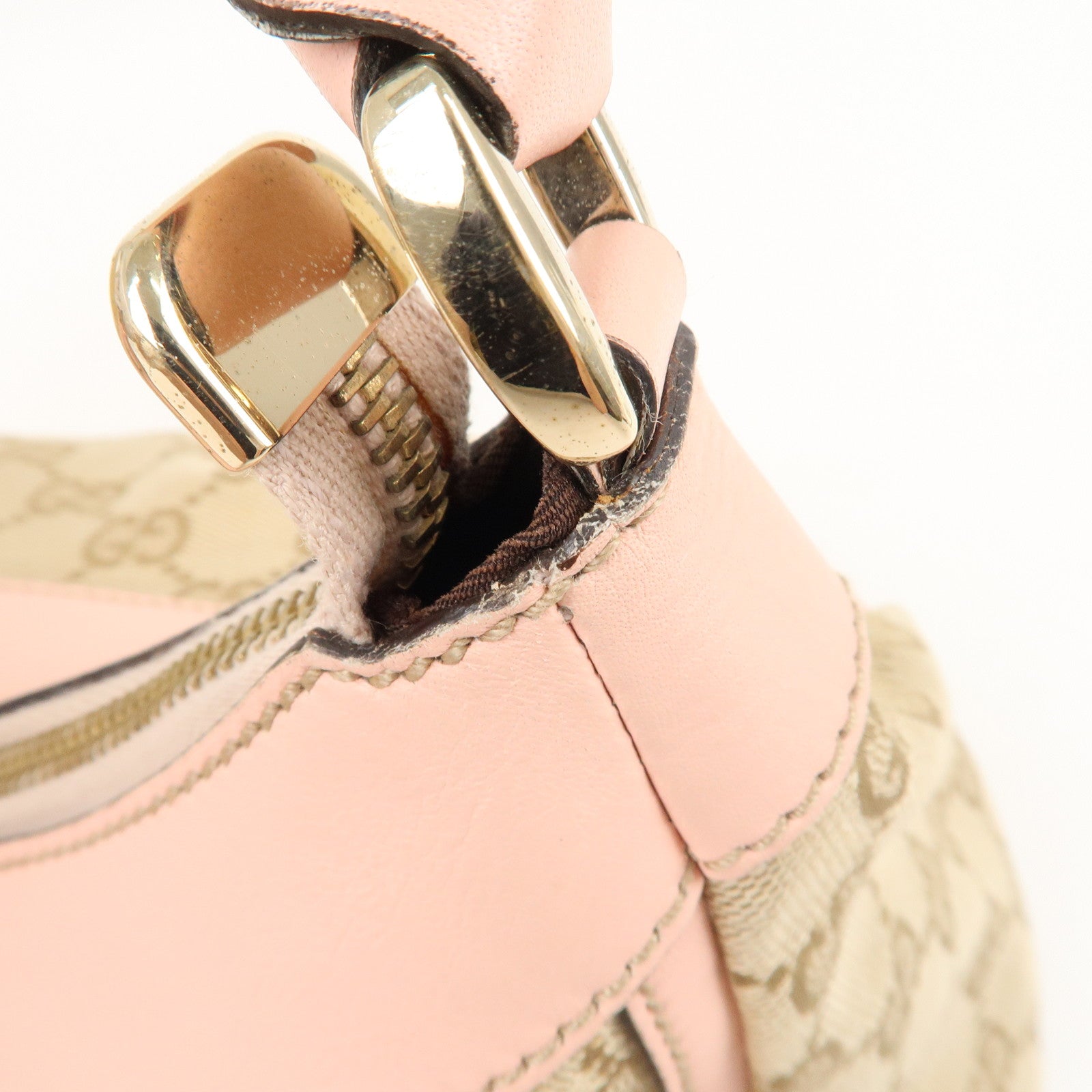 GUCCI-Abbey-GG-Canvas-Leather-Shoulder-Bag-Beige-Pink-190525 –  dct-ep_vintage luxury Store