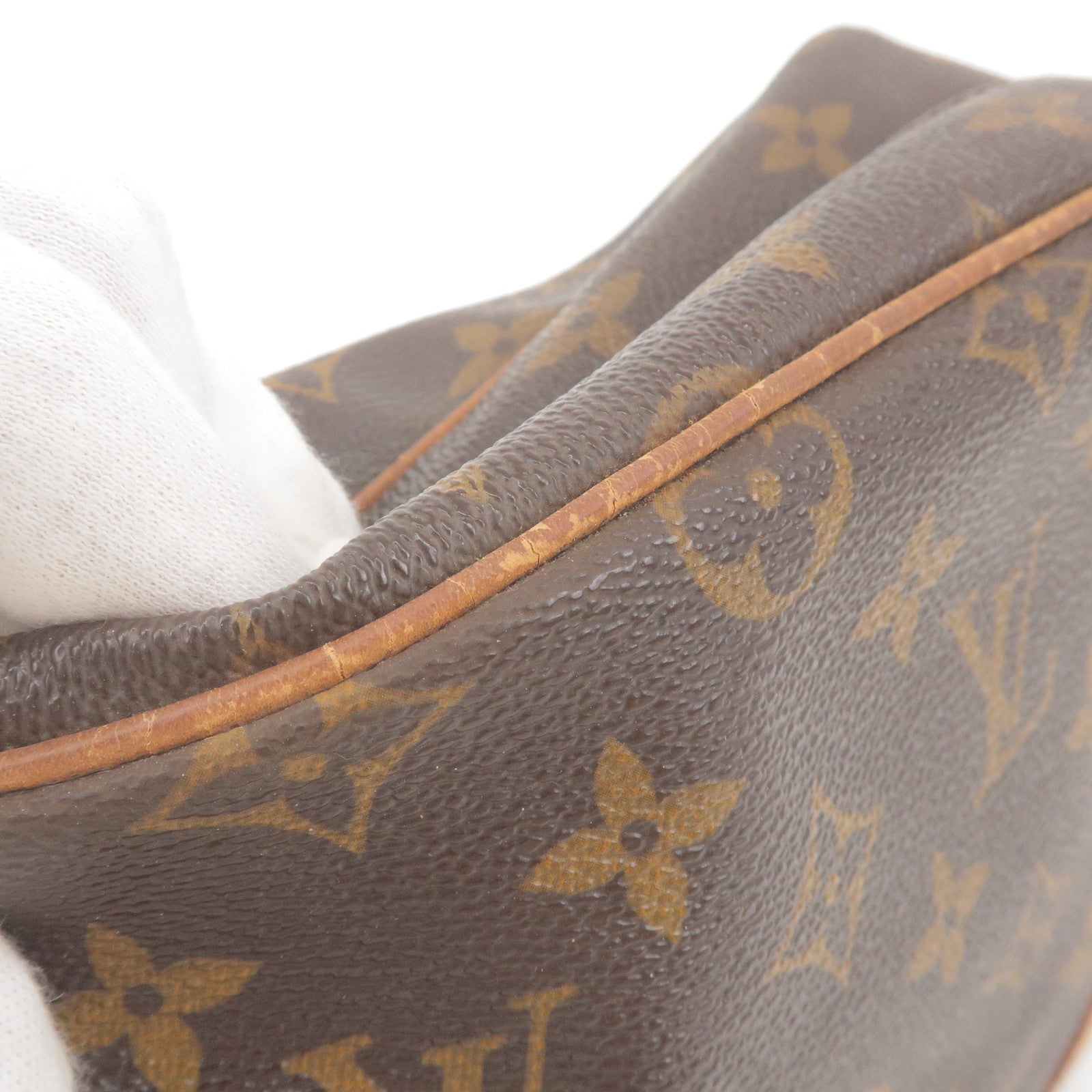 Authentic Louis Vuitton Monogram Compiegne 28 Clutch Hand Bag M51845 LV  J9328