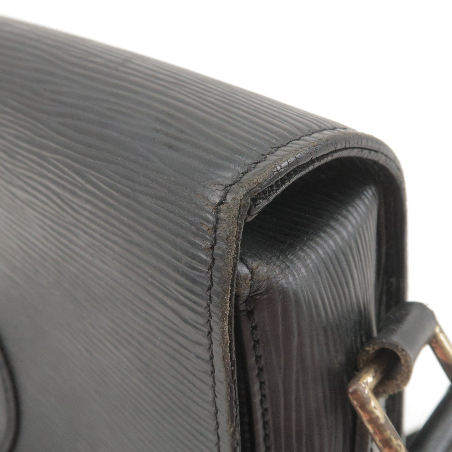 Louis Vuitton Epi Saint Cloud Shoulder Bag Black Noir M52196