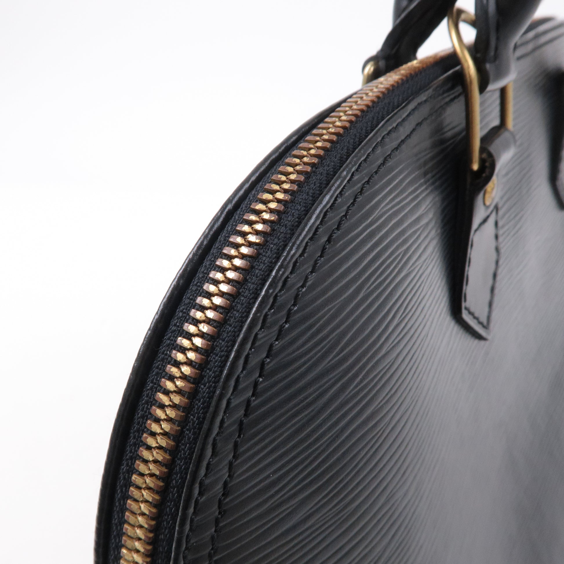 Louis Vuitton Alma PM Handbag Black EPI Leather Bag M52142 - Good