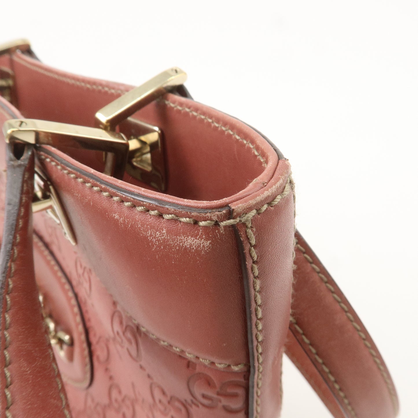 GUCCI Guccissima Leather Shoulder Bag Hand Bag Pink 145994