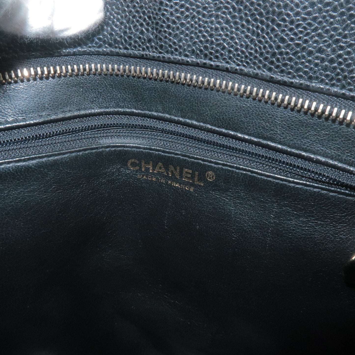 CHANEL Matelasse Caviar Skin Tote Bag Hand Bag Black A01804