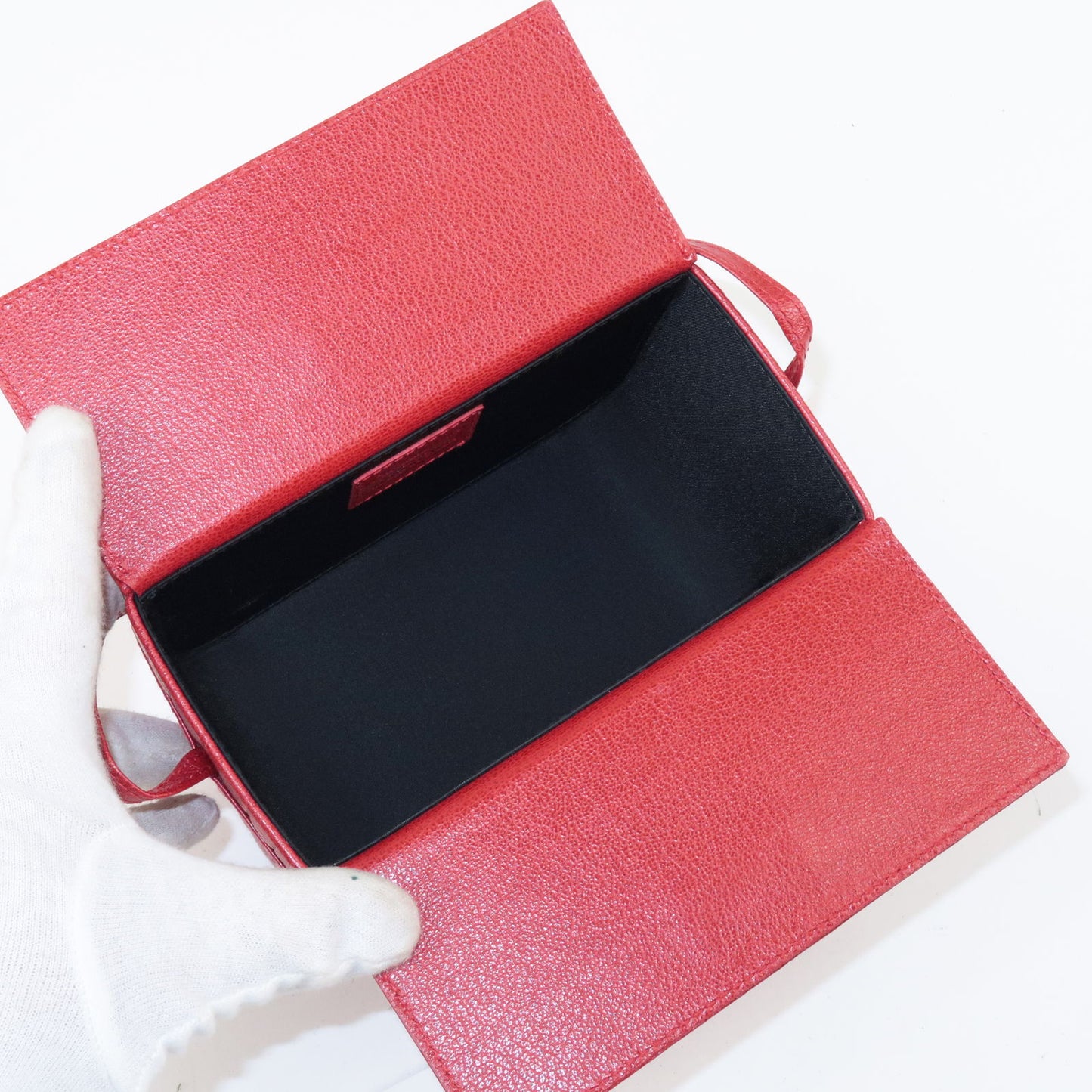 Christian Dior Cannage Leather Vanity Bag Mini Bag Red