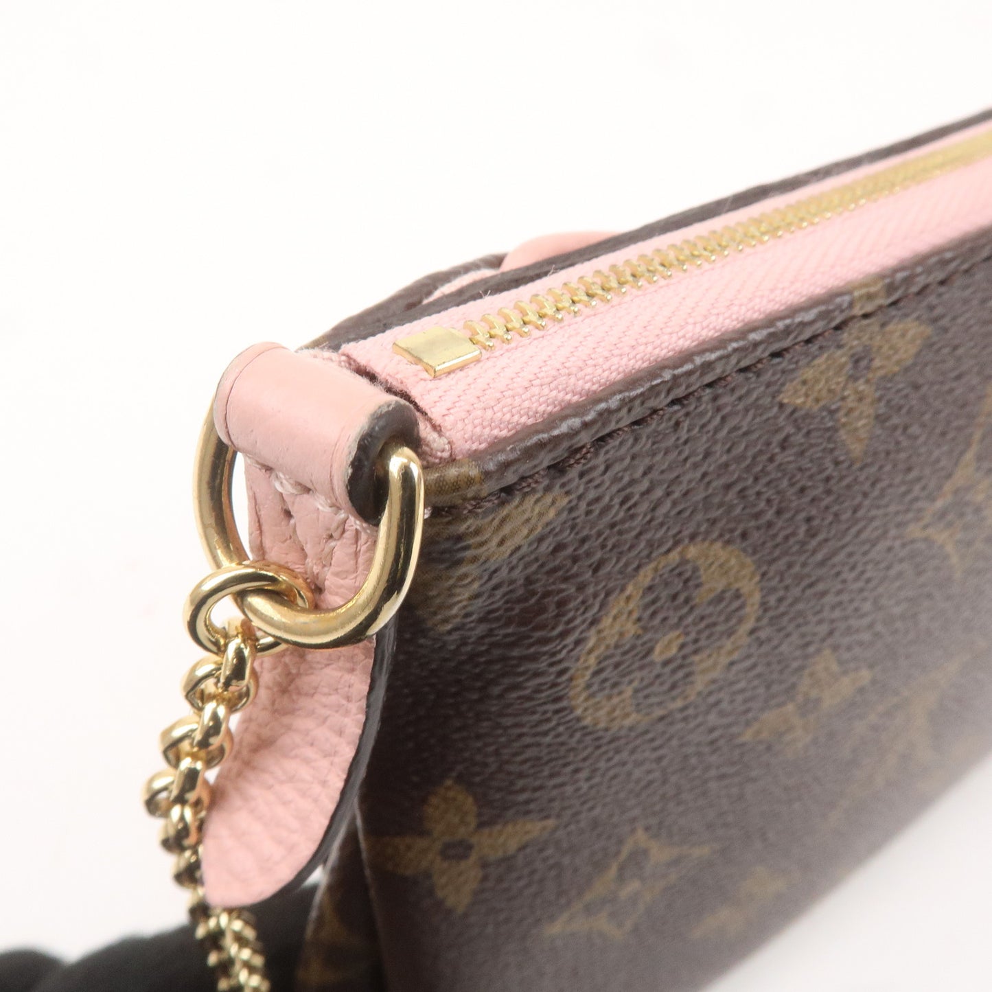 Louis Vuitton Monogram Pallas Clutch 2Way Shoulder Bag Pink M44037