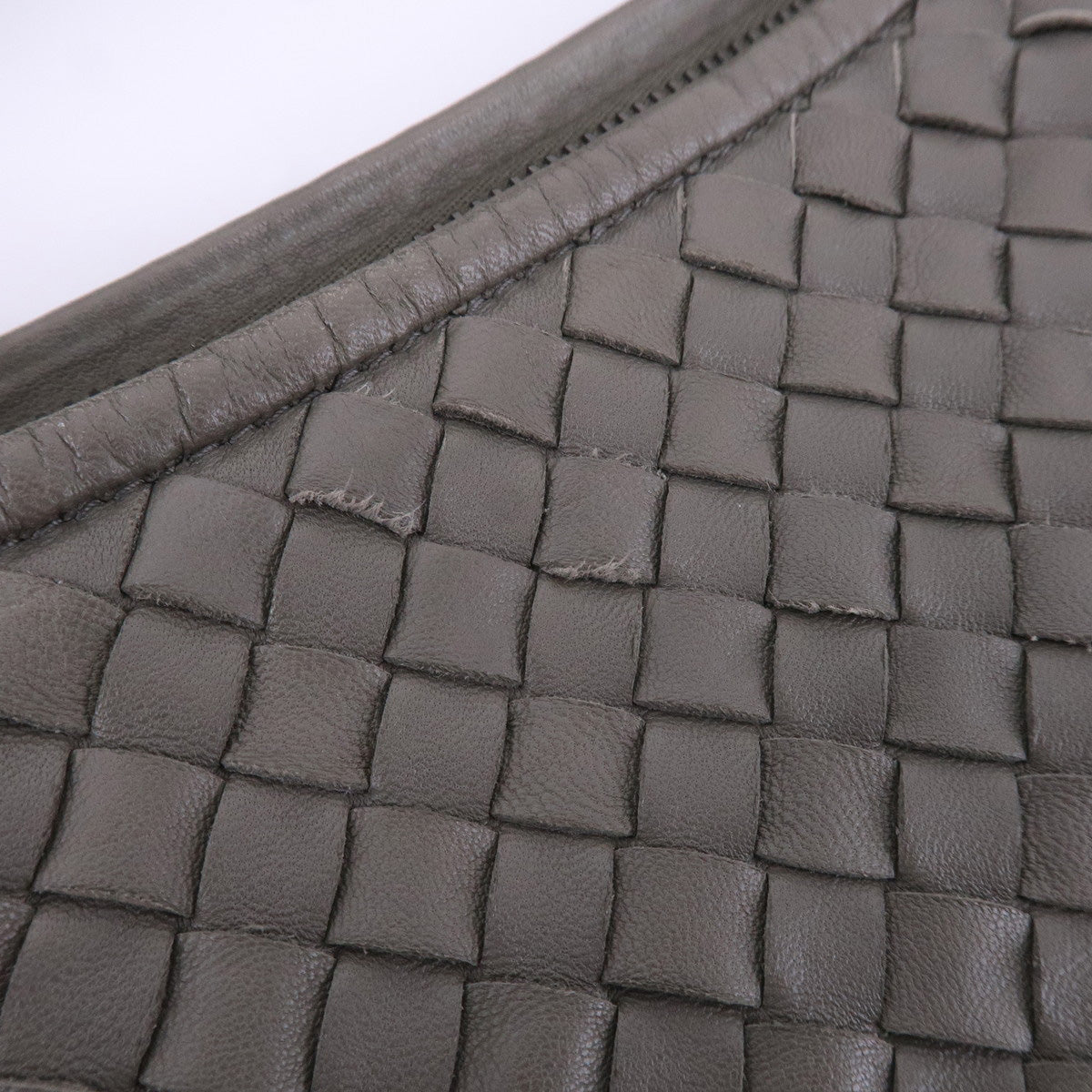 BOTTEGA VENETA Intrecciato Hobo Leather Shoulder Bag Khaki