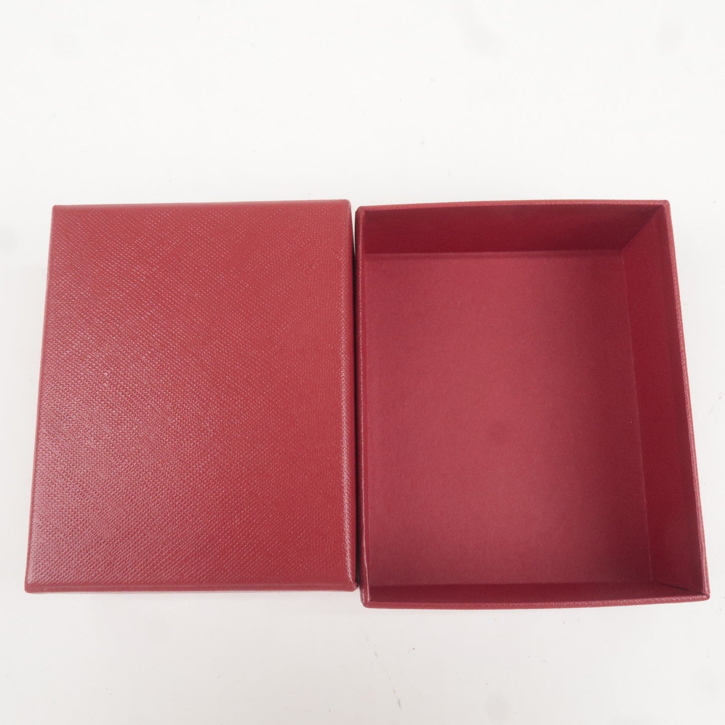 Cartier Set of 2 Pair Ring Box Jewelry Box For Pair Rings Red