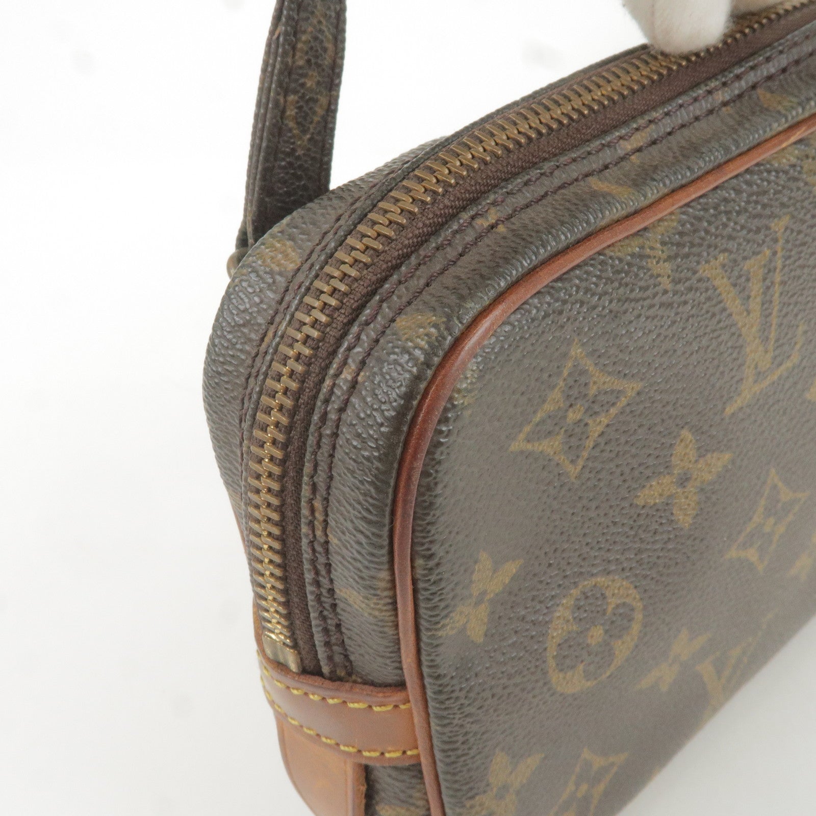 Authentic Louis Vuitton Monogram Pochette Marly Bandouliere M51828 Used F/S