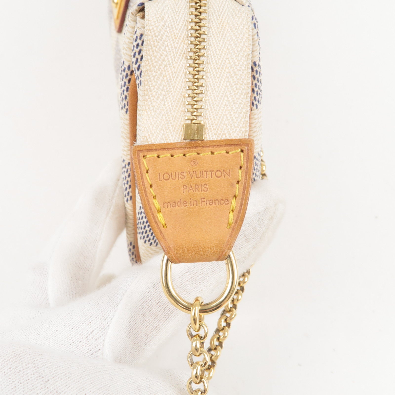 Louis Vuitton Damier Azur Eva Chain Shoulder Bag Handbag N55214
