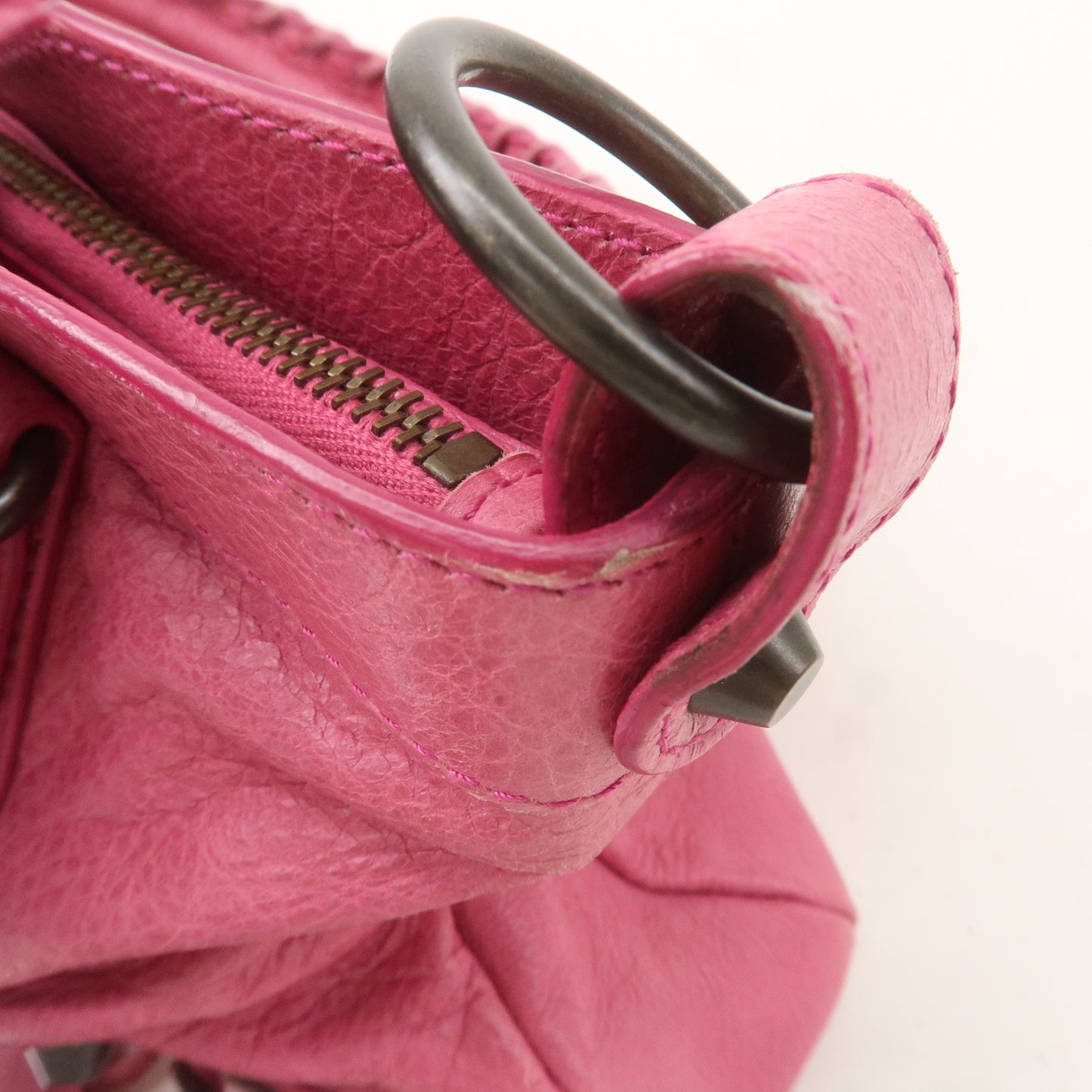 BALENCIAGA The First Leather 2Way Bag Hand Bag Pink 103208