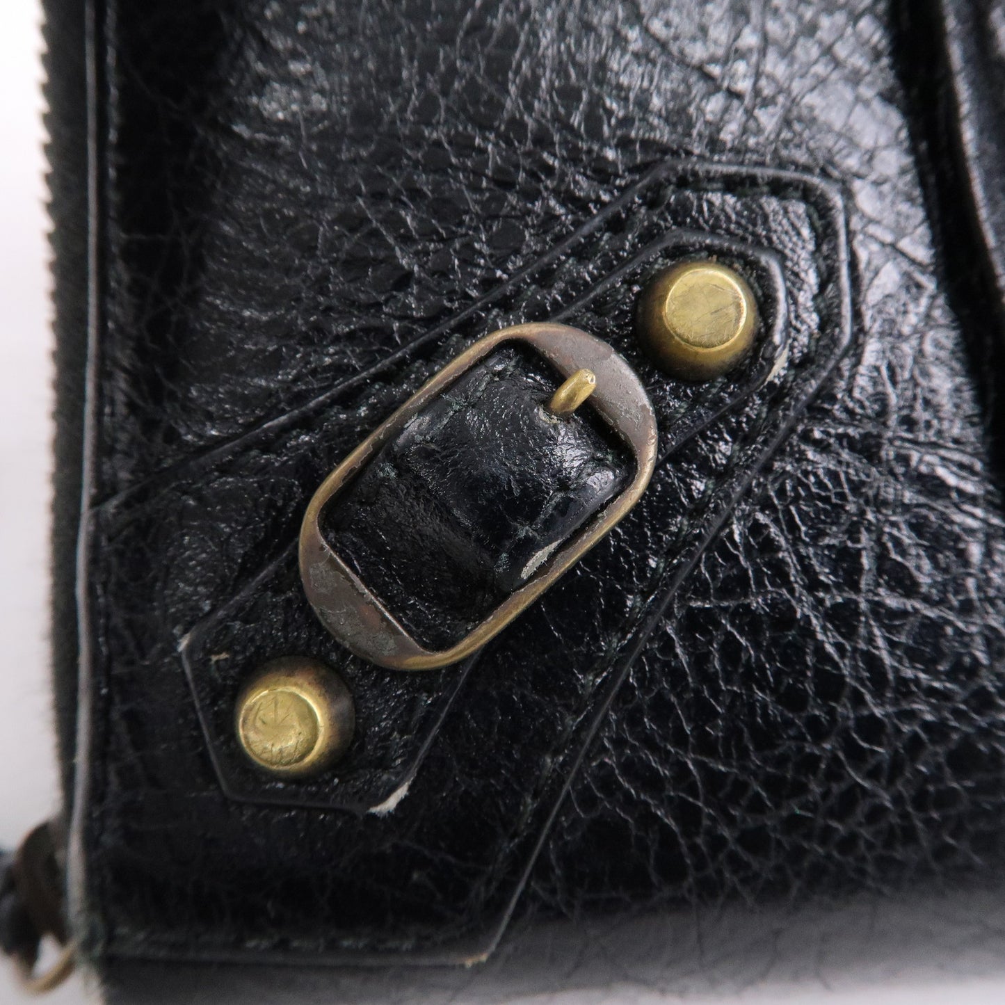 BALENCIAGA Leather Classic Continental Zip Wallet Black 253036