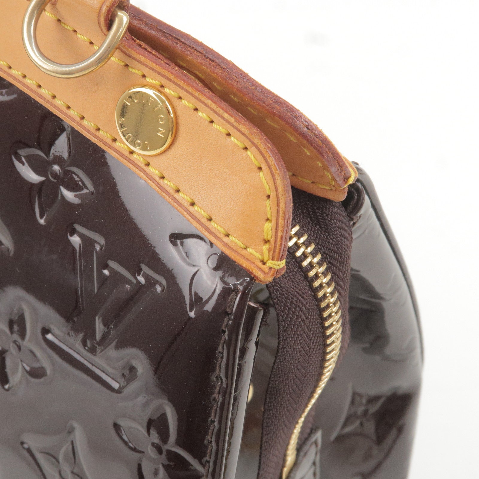 LOUIS VUITTON Amarante Brea Monogram Vernis Leather GM Handbag