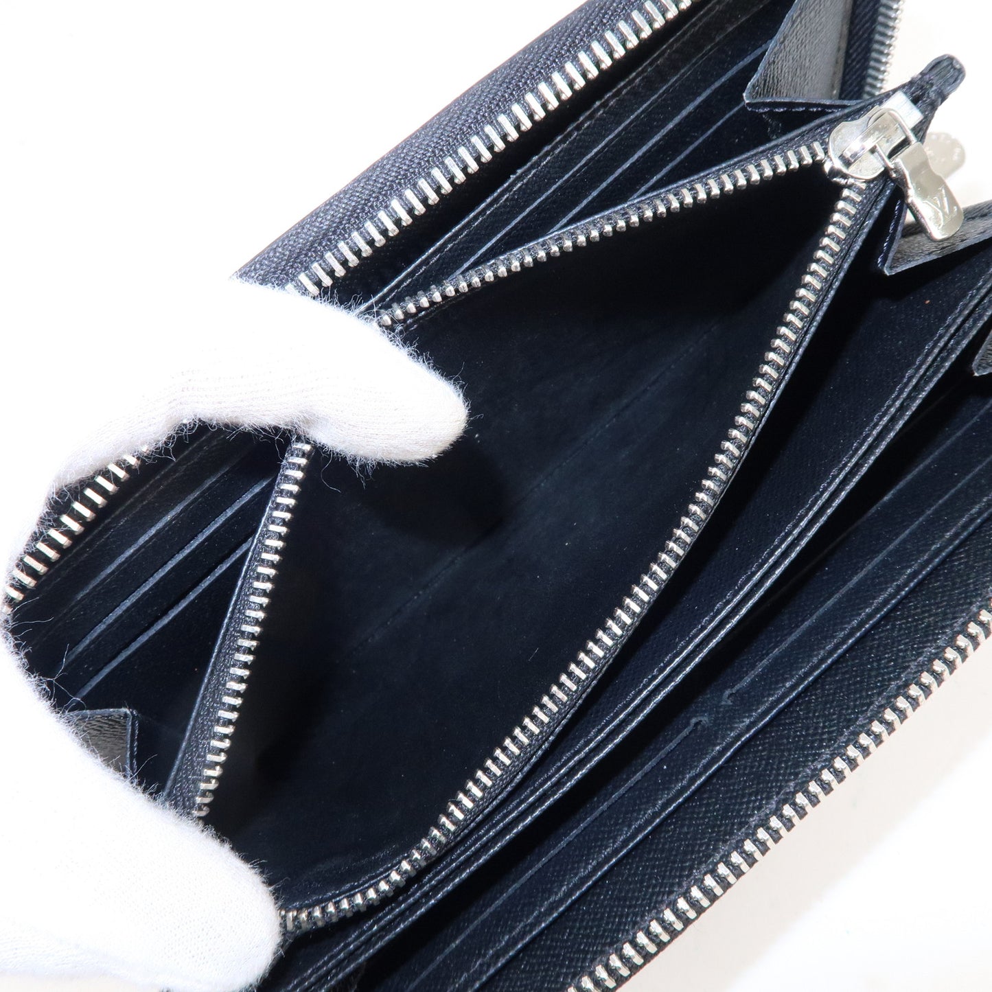 Louis Vuitton Epi Zippy Wallet Zip Round Long Wallet Black M61857