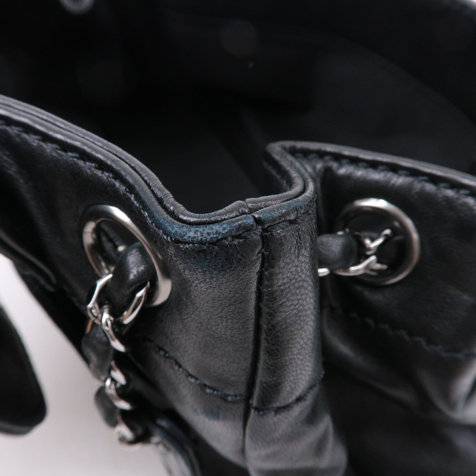 Chanel denim blue shopping bag Leather ref.956925 - Joli Closet
