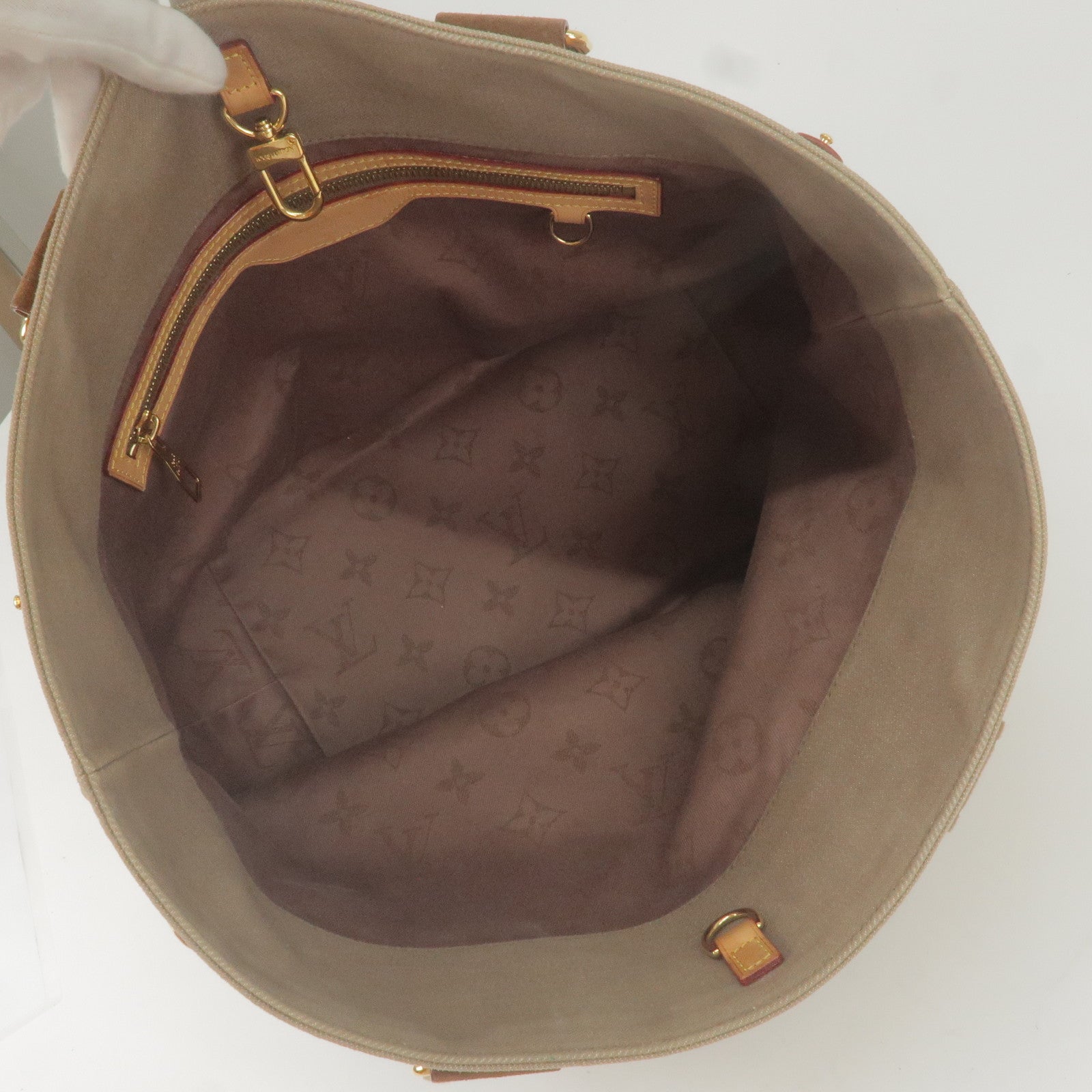 Louis Vuitton Plein Soleil Cabas PM Tote Bag Beige M94144/VI0120 USED 0901A