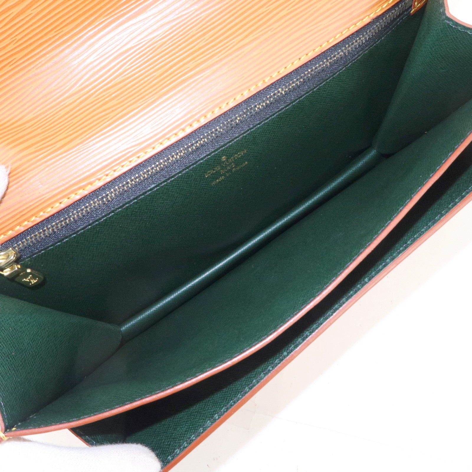Auth Louis Vuitton Epi Pochette Sellier Dragonne Clutch Bag M52613 Brown  J5475