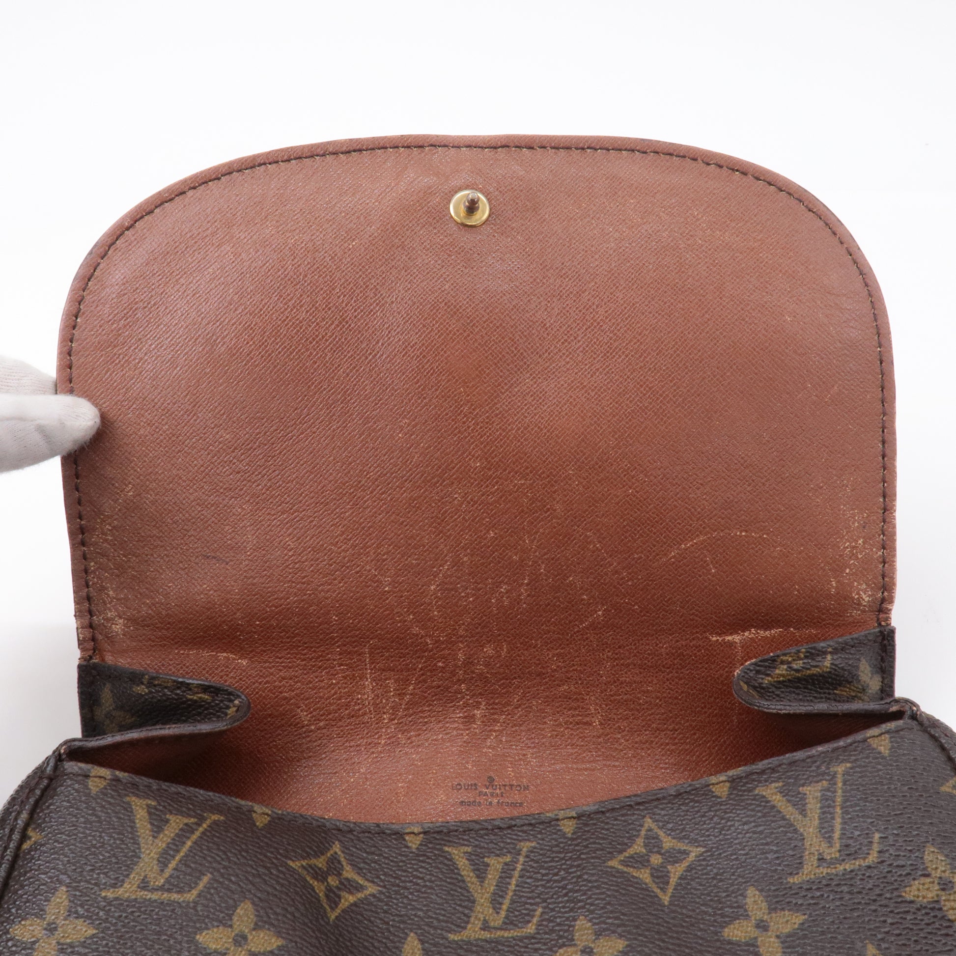 Authouis-Vuitton-Monogram-Saint-Cloud-GM-Shoulder-Bag-Brown-M51242