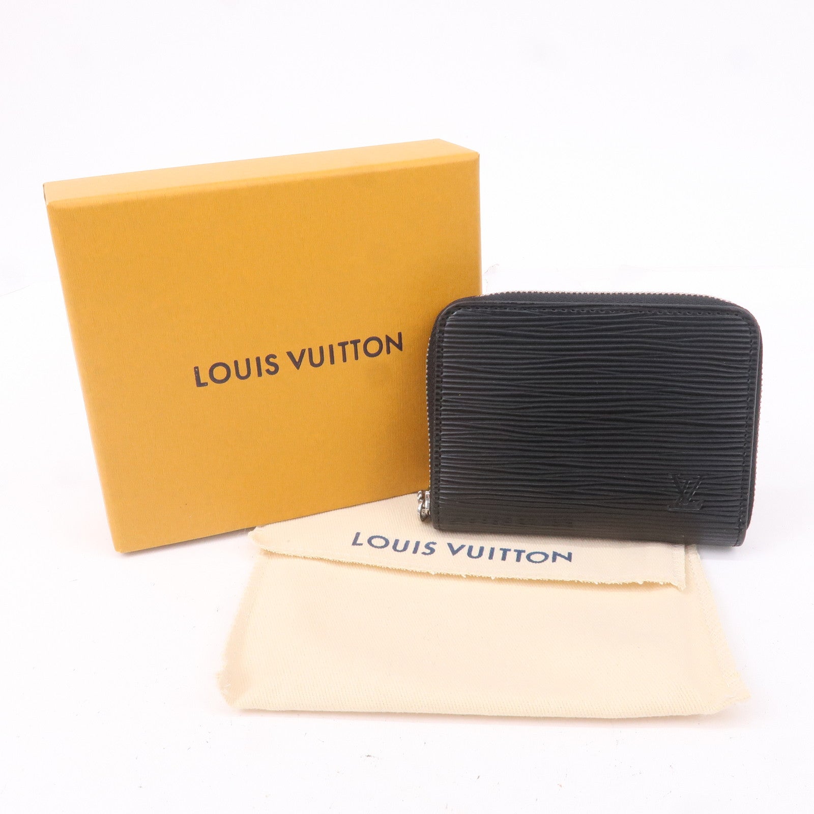 Louis Vuitton Zippy Coin Purse Epi Noir Black in Leather with