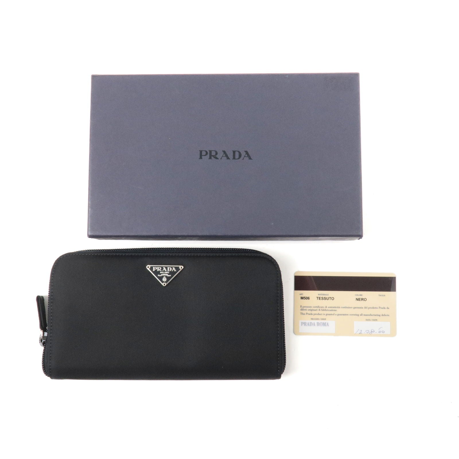 Prada nylon outlet wallet