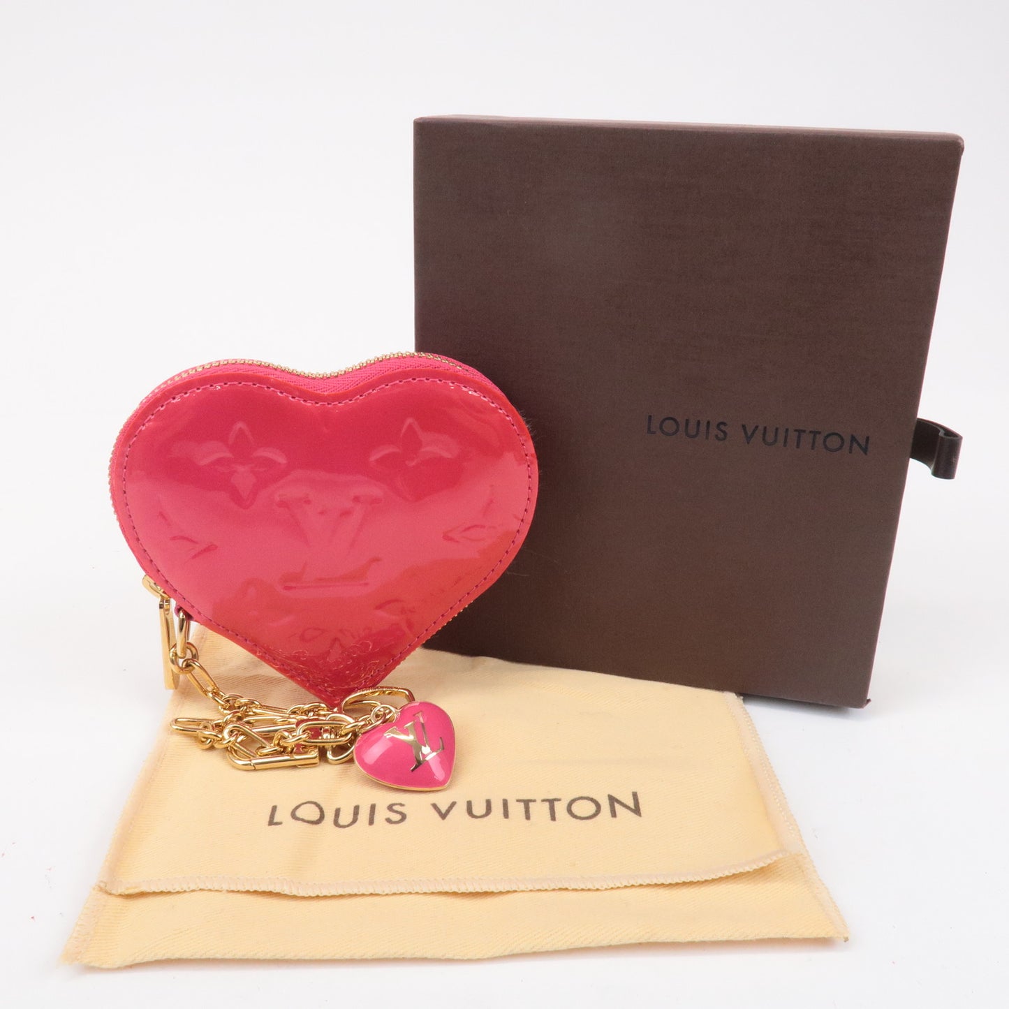 Louis Vuitton Monogram Vernis Porte Monnaie Coeur Coin Case M93657