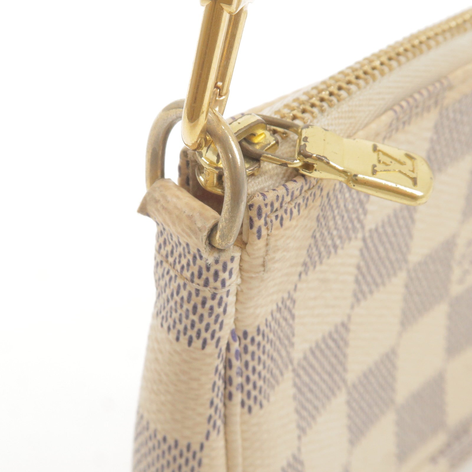 Louis Vuitton Mini Pochette Accessoires Beige N58010 Damier Ebene Canvas