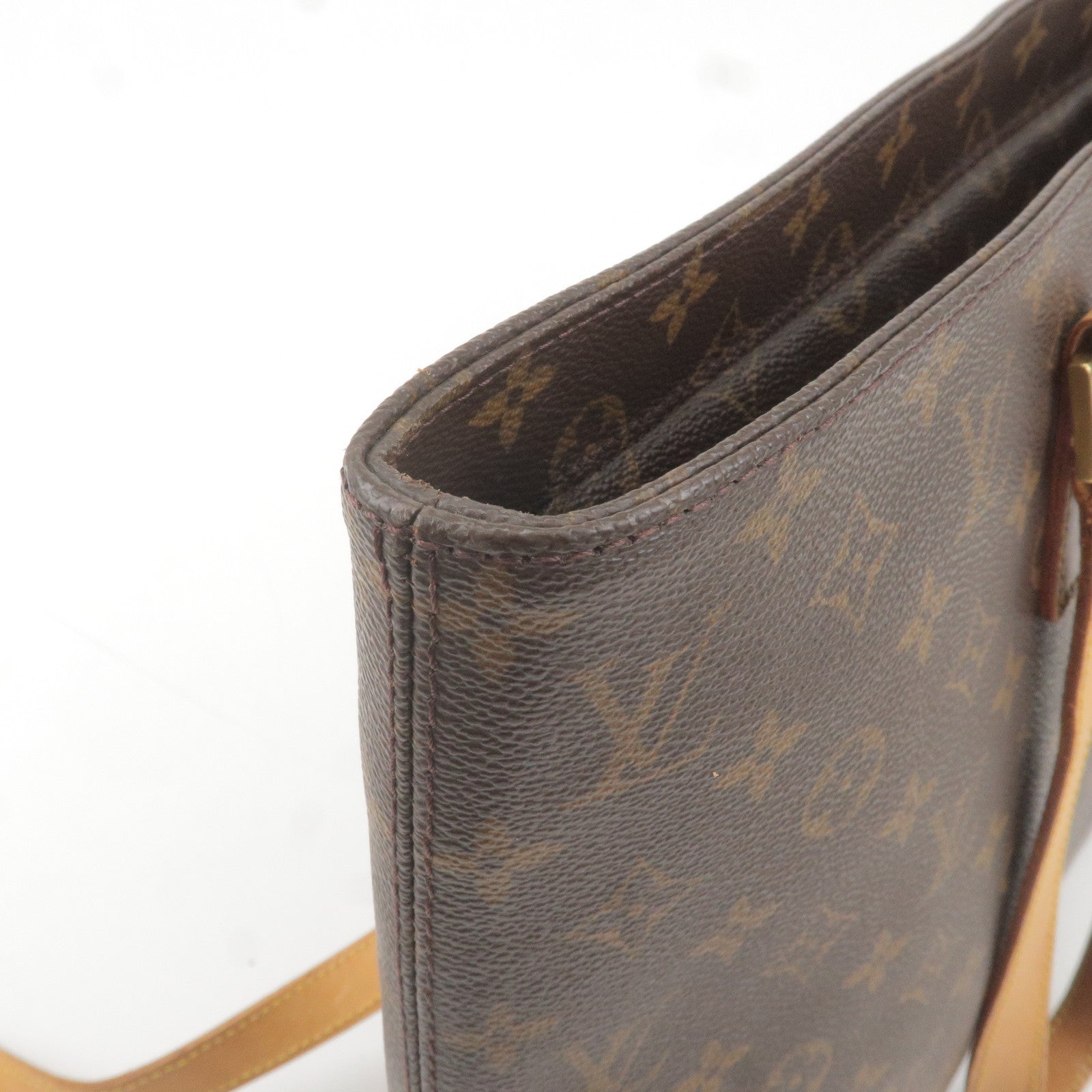 Louis Vuitton Luco Tote Brown Leather & LV Monogram Canvas Purse Bag  Pocketbook