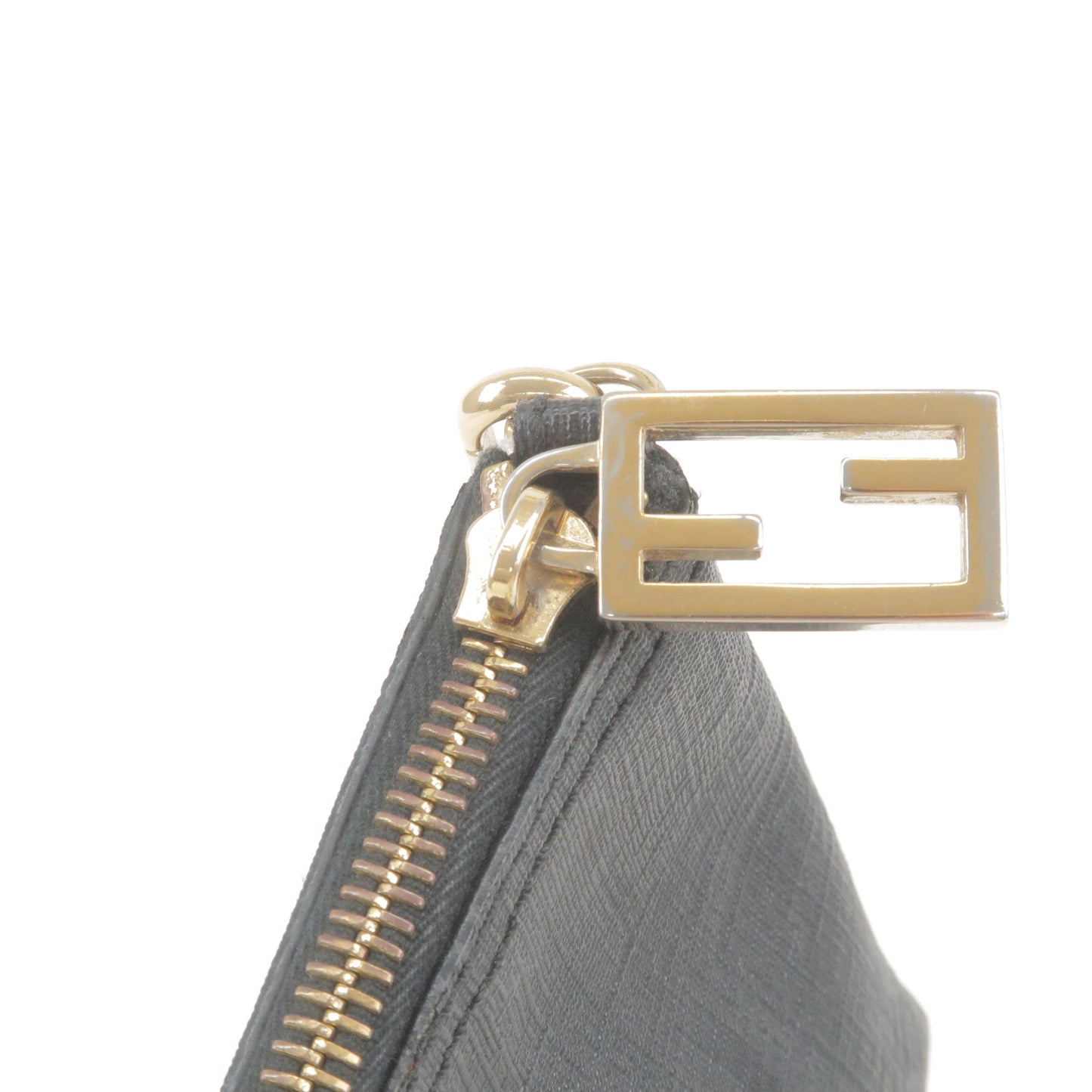 FENDI Zucca Print PVC Chain Pouch Mini Bag Black 8BR592