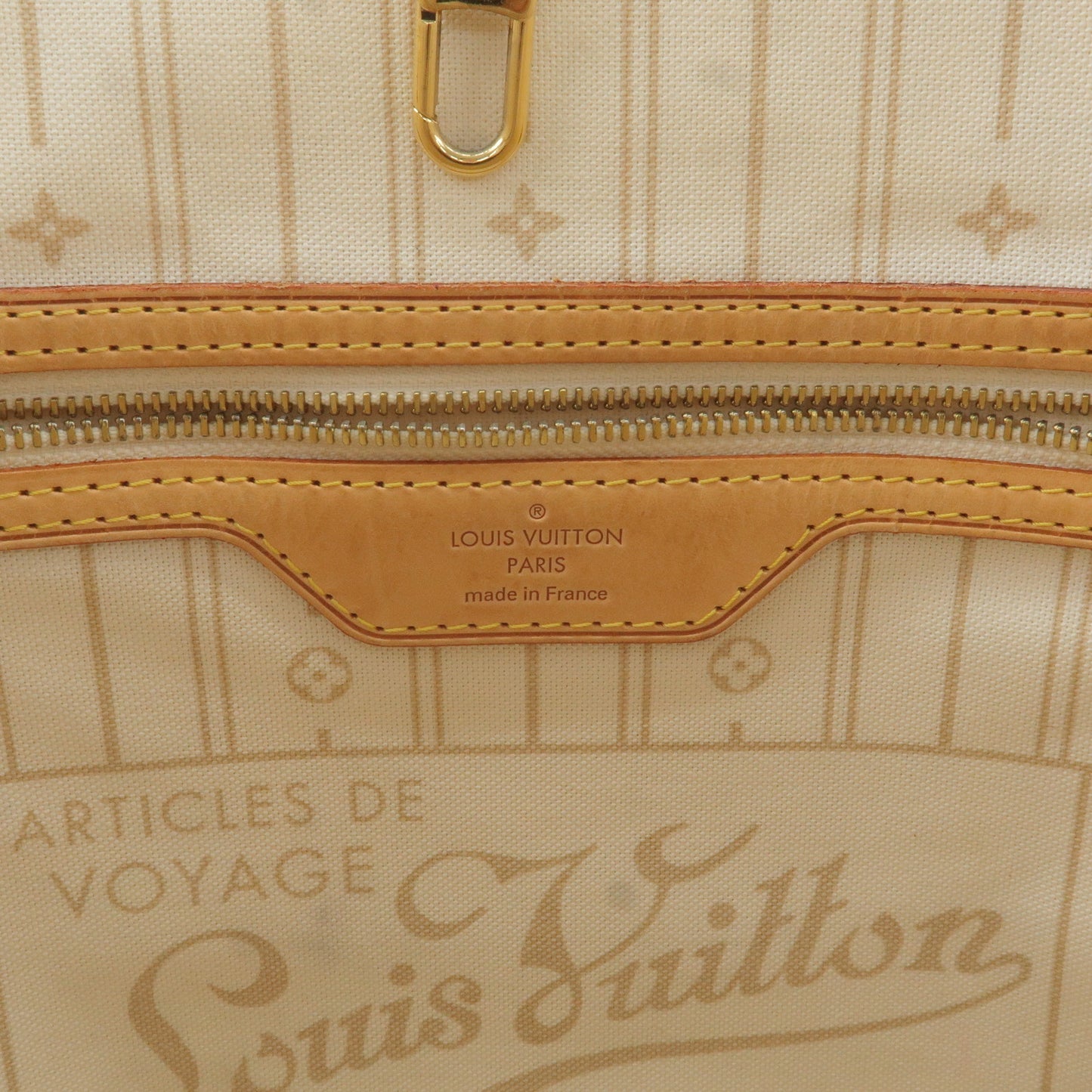 Louis Vuitton Damier Azur Neverfull MM Tote Bag Hand Bag N51107