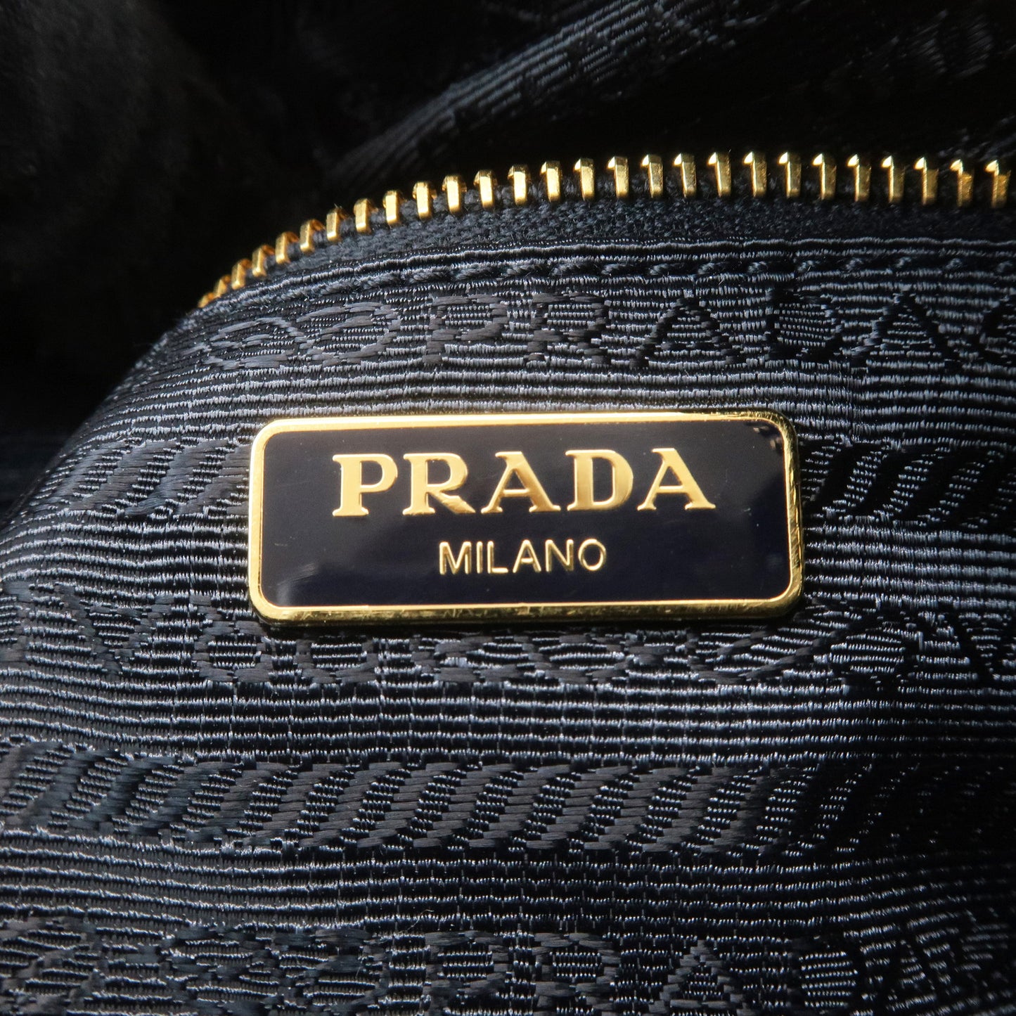 PRADA Canapa Denim Leather Cosmetic Pouch Denim Blue 1NA021