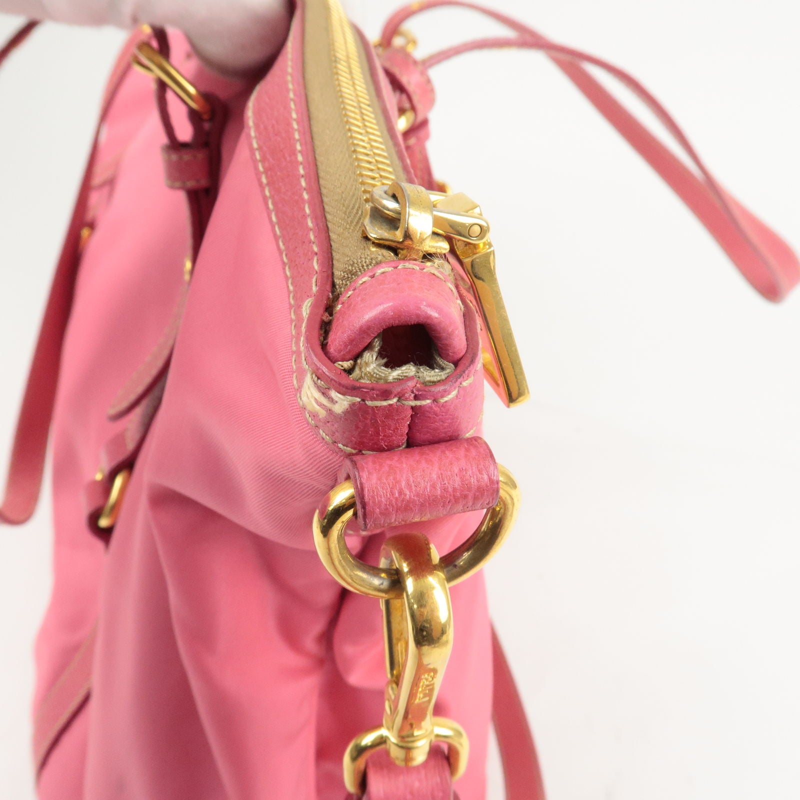 PRADA Hand Bag Nylon Pink Auth bs3221 ref.730906 - Joli Closet