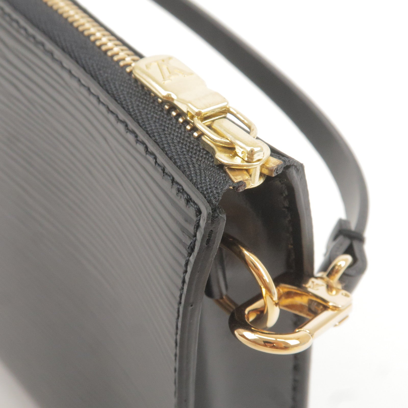 Pochette accessoire patent leather handbag Louis Vuitton Black in