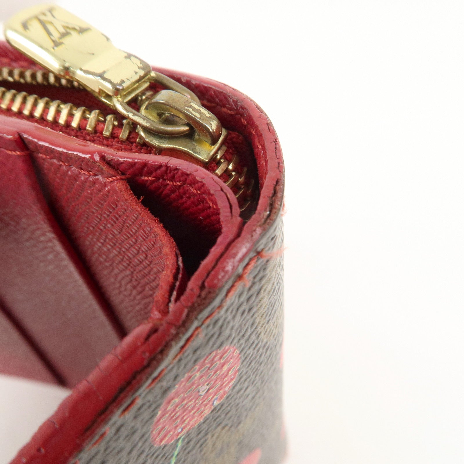Louis-Vuitton Monogram Cherry Compact Zip Bi-fold Wallet
