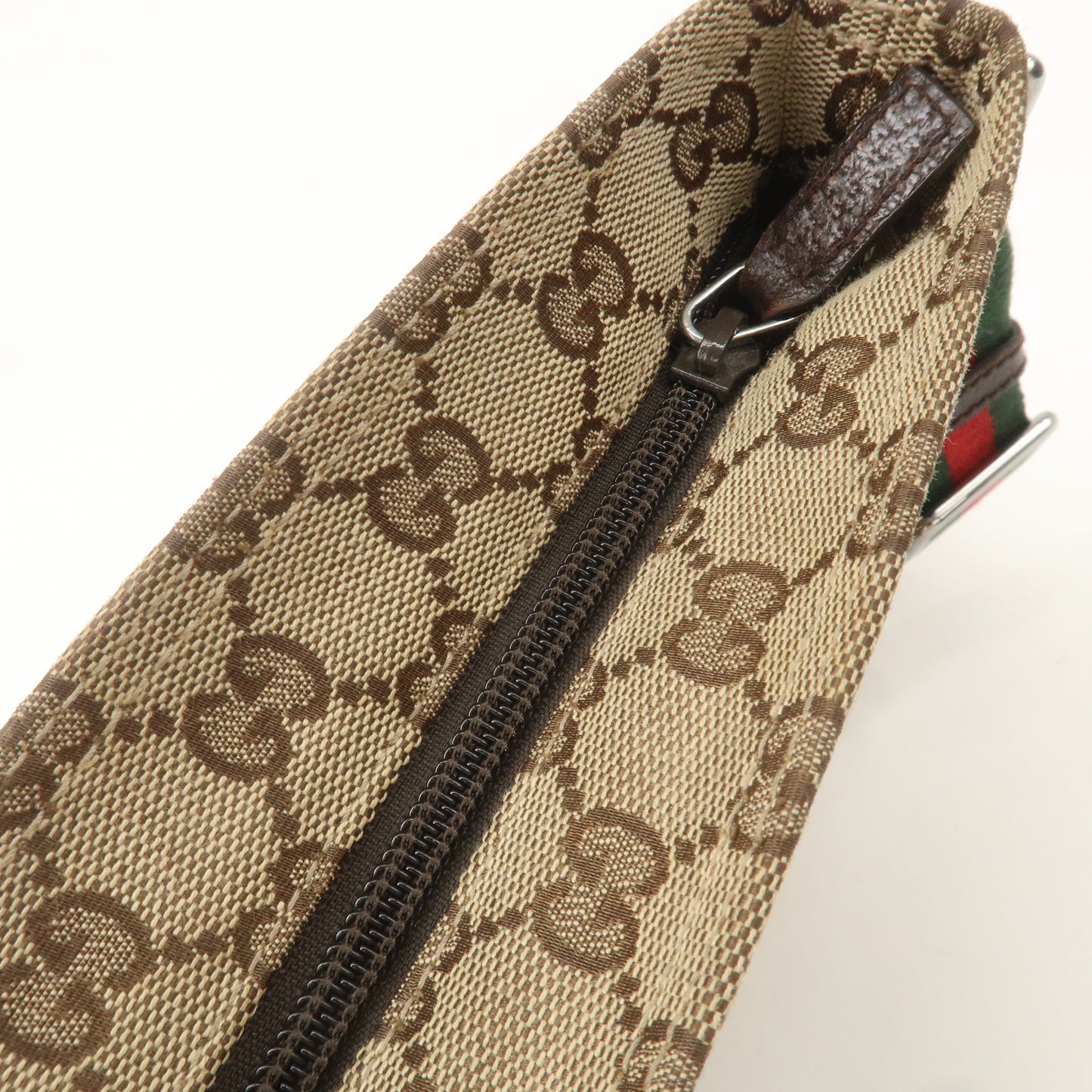 GUCCI Sherry GG Canvas Leather Crossbody Shoulder Bag 189749