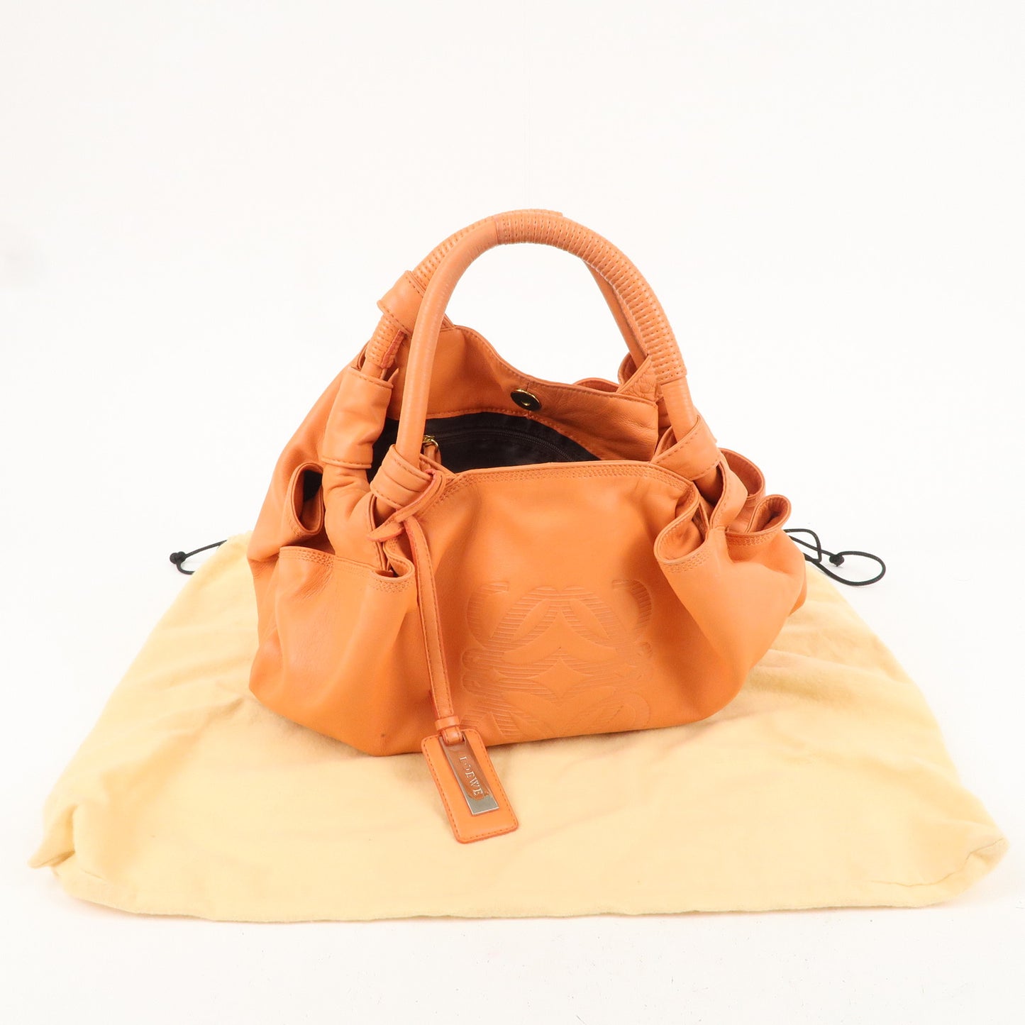 LOEWE Nappa Aire Leather Hand Bag Orange