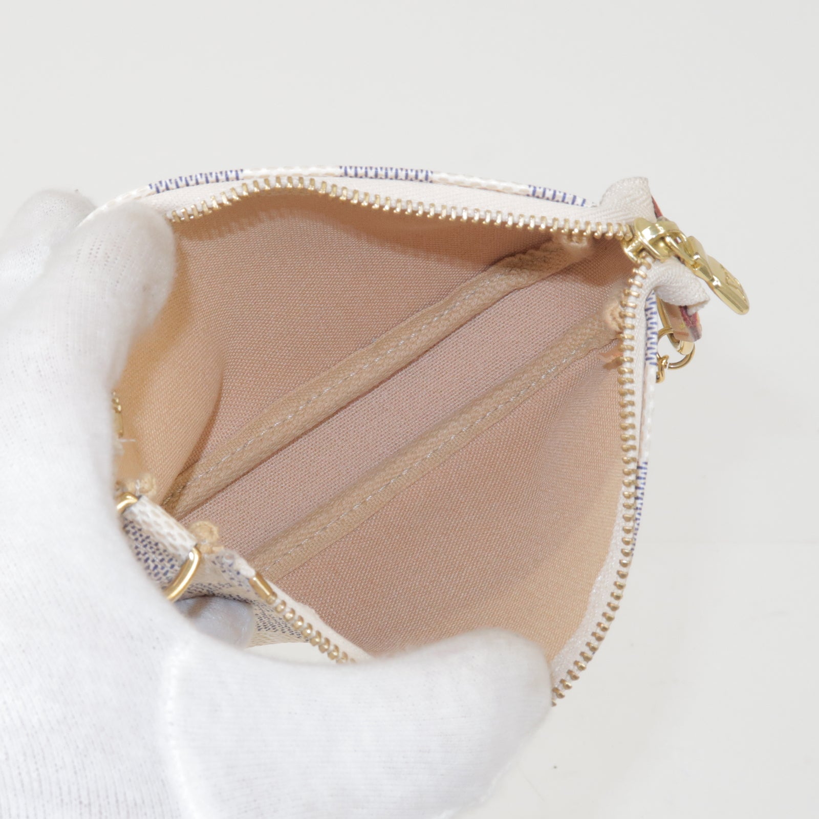 Louis Vuitton Damier Azur Mini Pochette Accessoires Hand Pouch