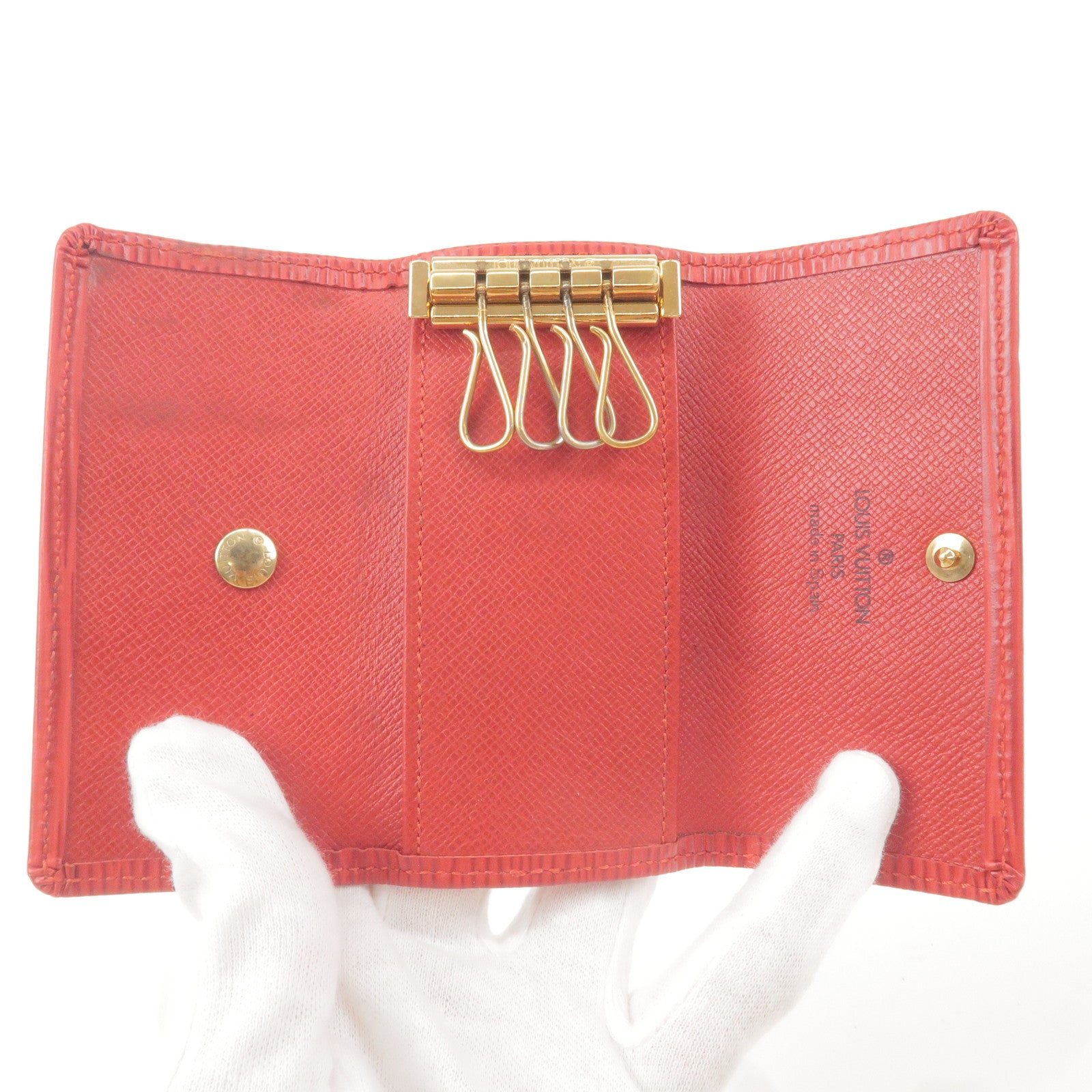 Louis Vuitton Womens EPI Leather Multicles 6 Key Holder Red Wallet