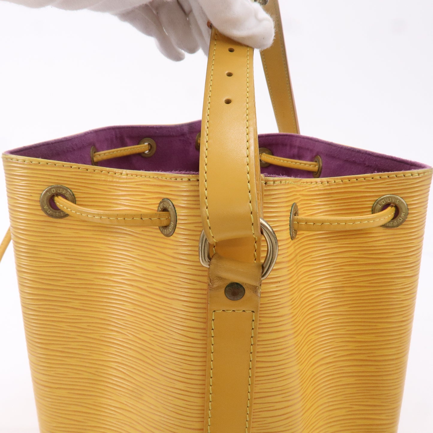 AuthenticLouis Vuitton Epi Petit Noe Shoulder Bag Tassili Yellow M44109