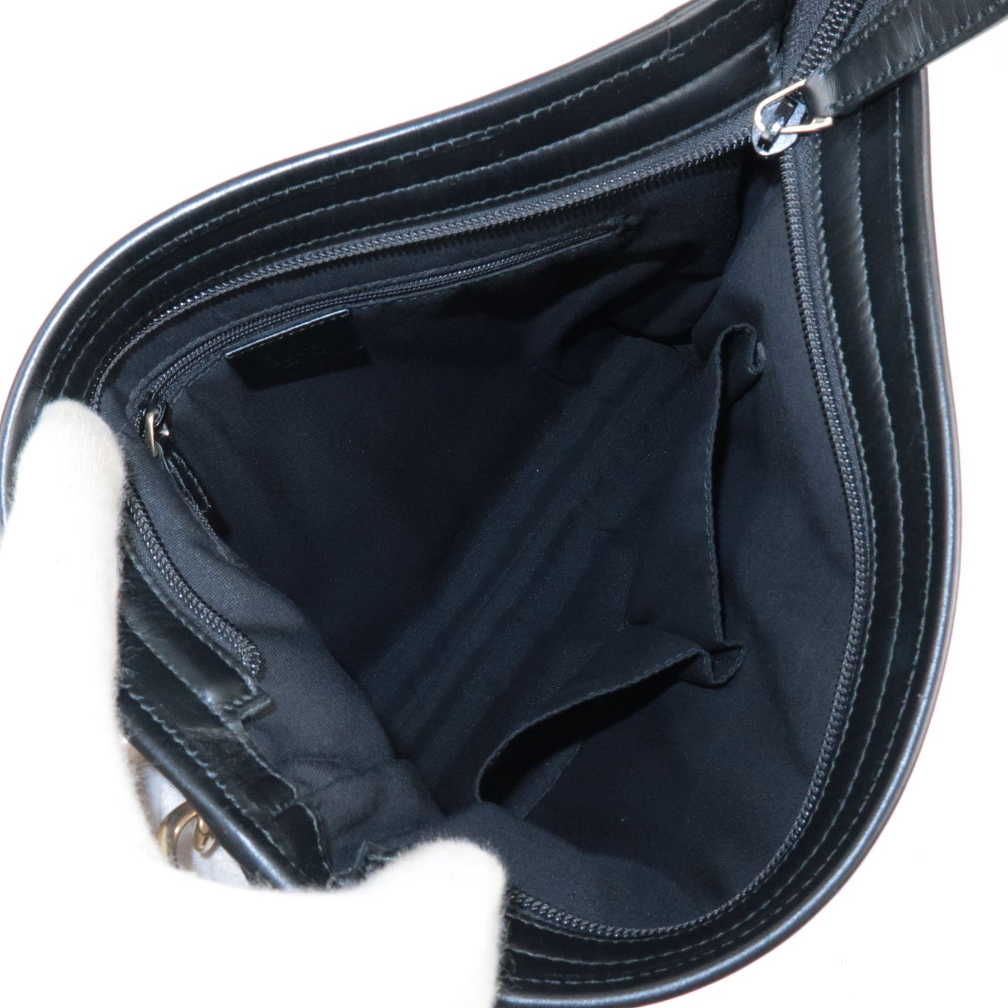 GUCCI Sherry GG Canvas Leather Shoulder Bag Beige 388926