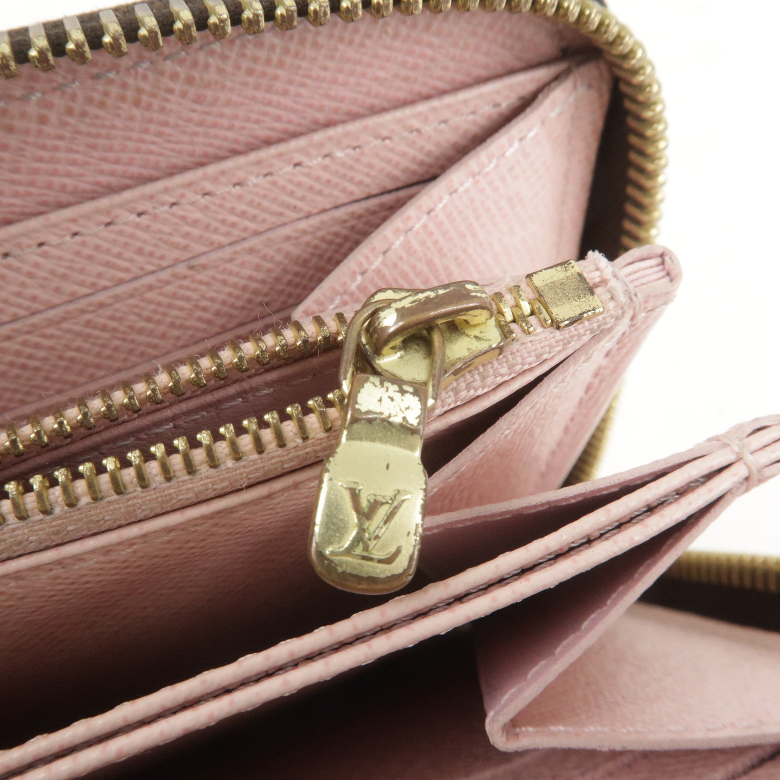 LOUIS VUITTON Monogram Zippy Wallet Zip Around purse use as is or
