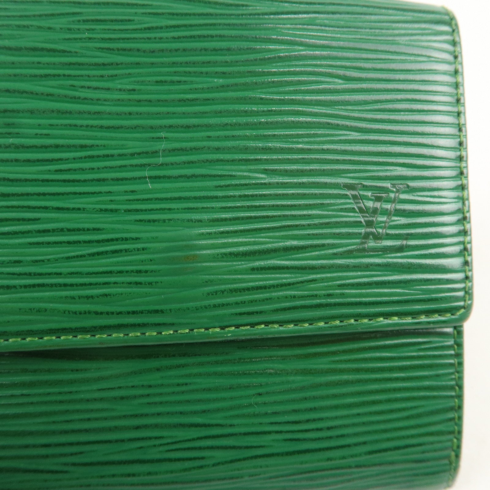 Louis-Vuitton-Epi-Set-of-2-Double-Hook-Wallet-Borneo-Green-Black