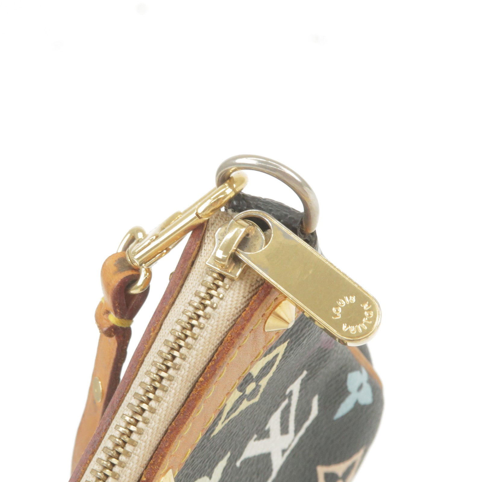 Pre-owned Louis Vuitton Cloth Key Ring In Brown