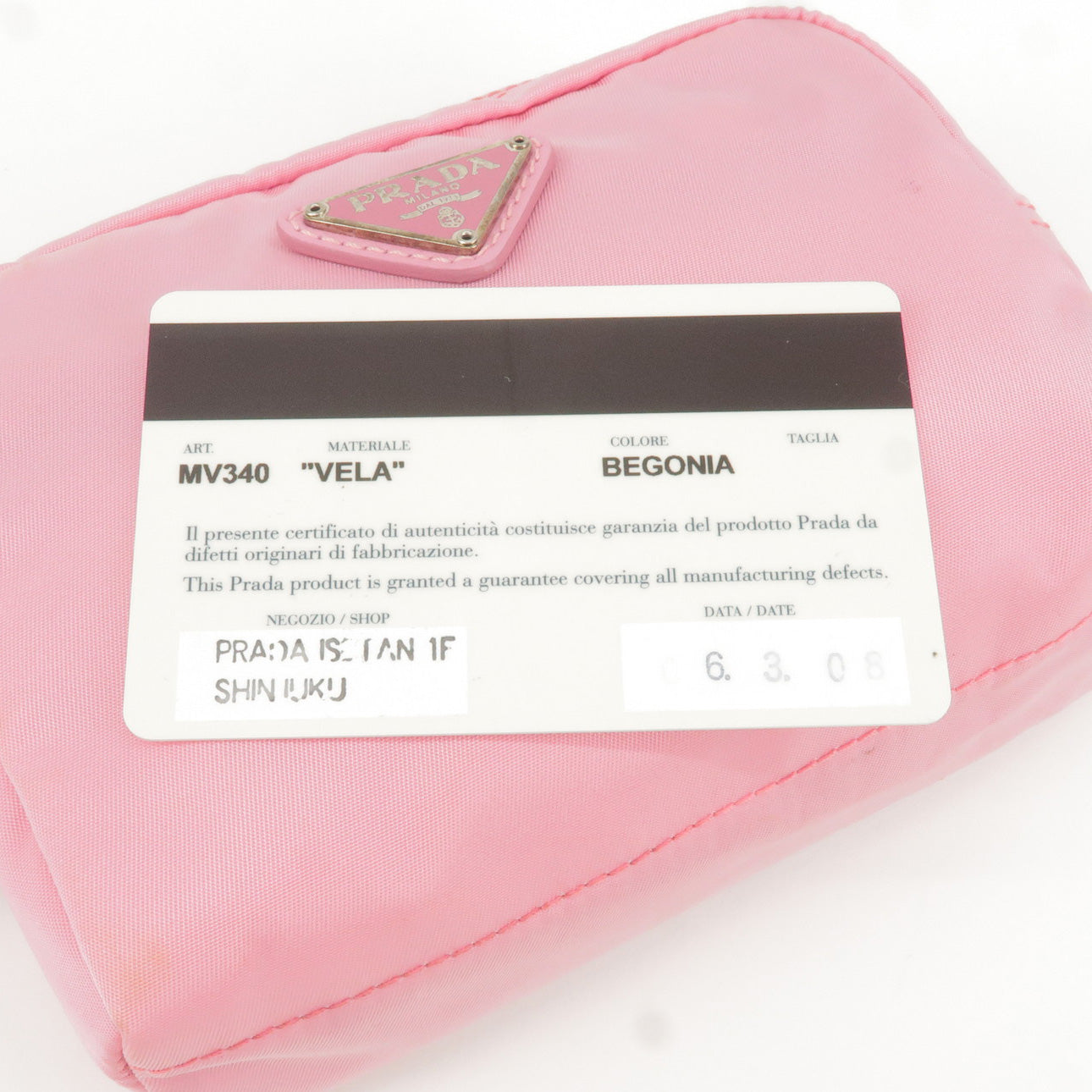 Prada - Authenticated Clutch Bag - Leather Pink Plain for Women, Never Worn
